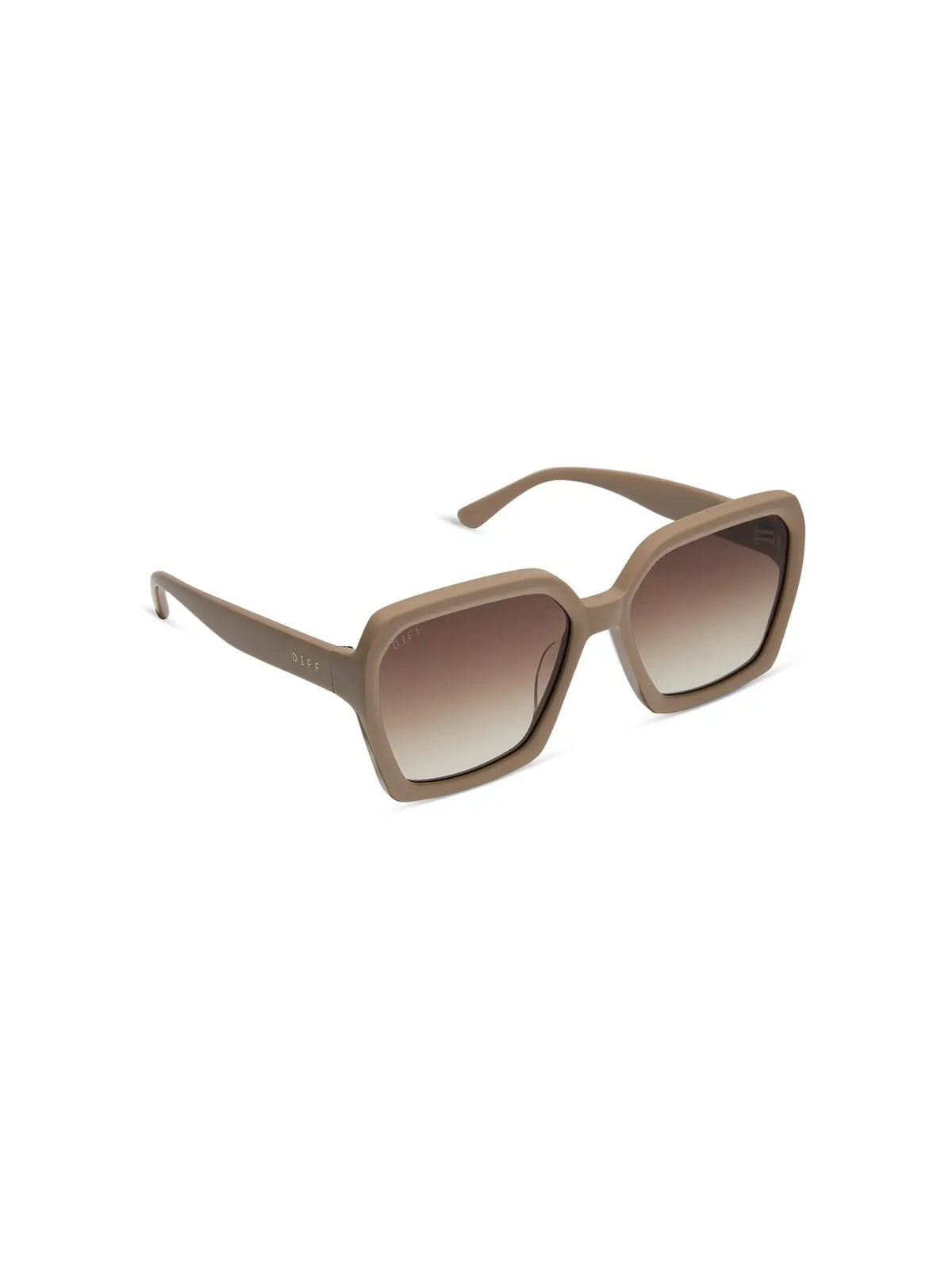 DIFF Eyewear Sloane Sunglasses: Almond & Brown Gradient