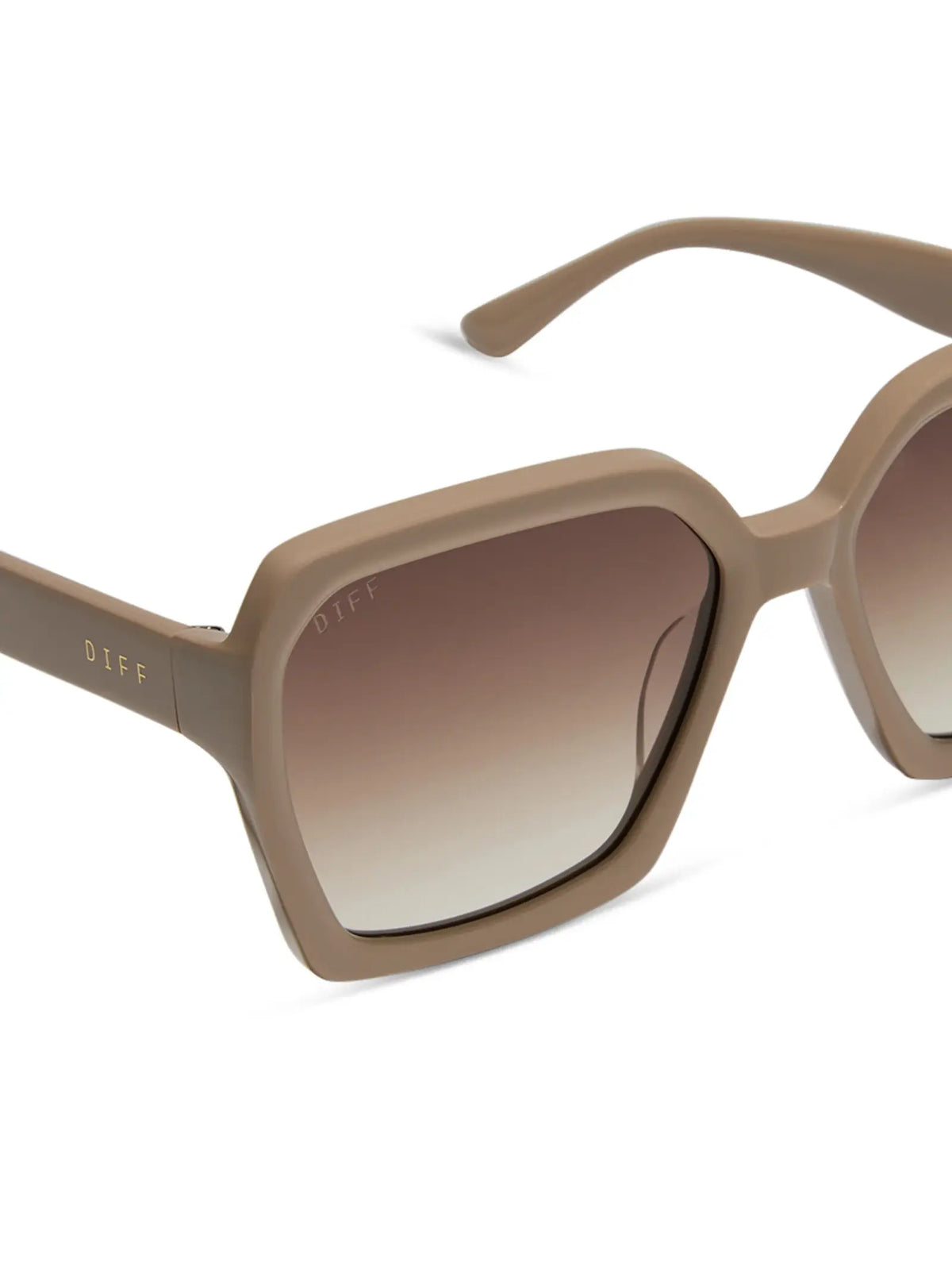 DIFF Eyewear Sloane Sunglasses: Almond & Brown Gradient