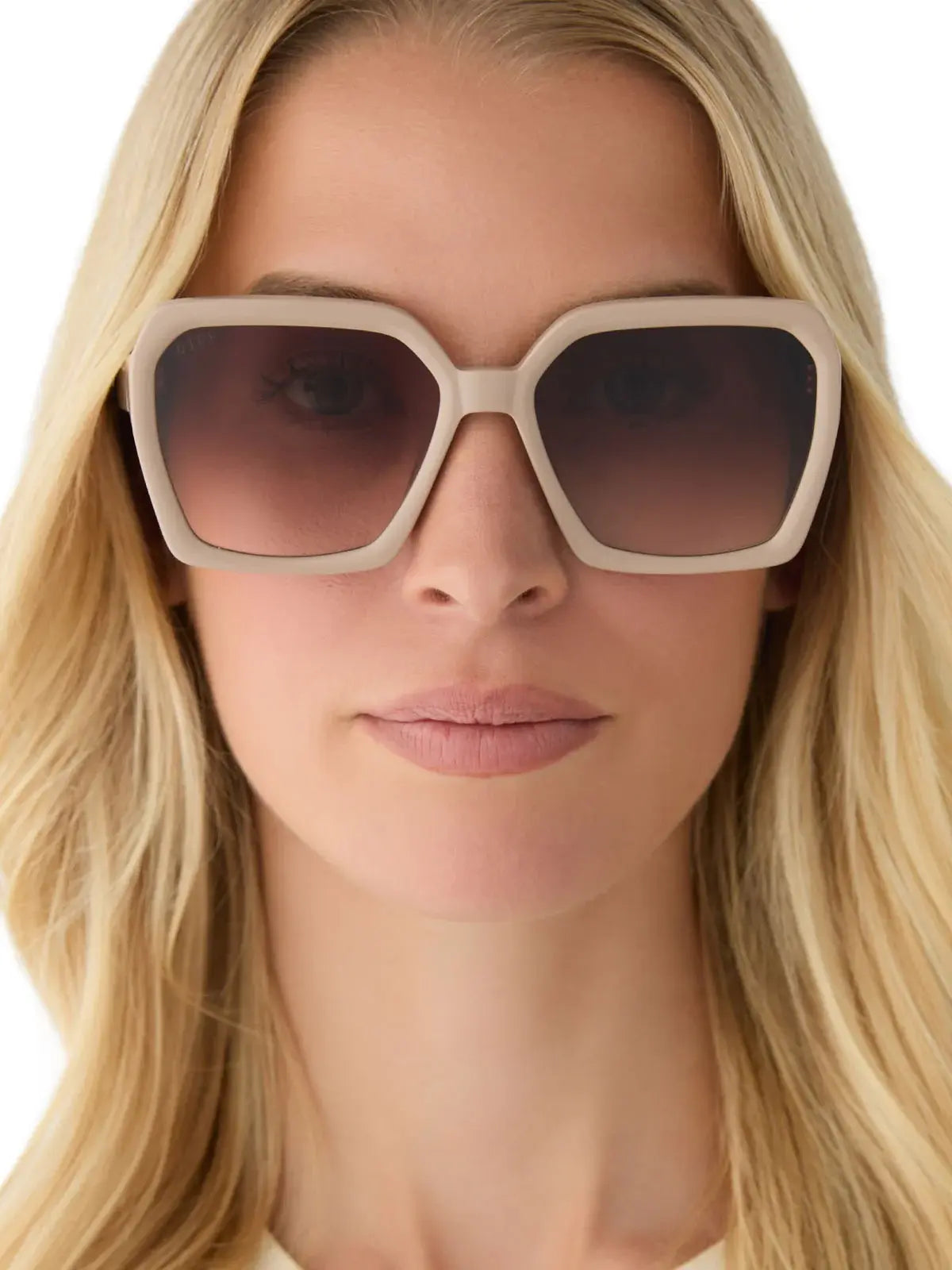 DIFF Eyewear Sloane Sunglasses: Almond & Brown Gradient