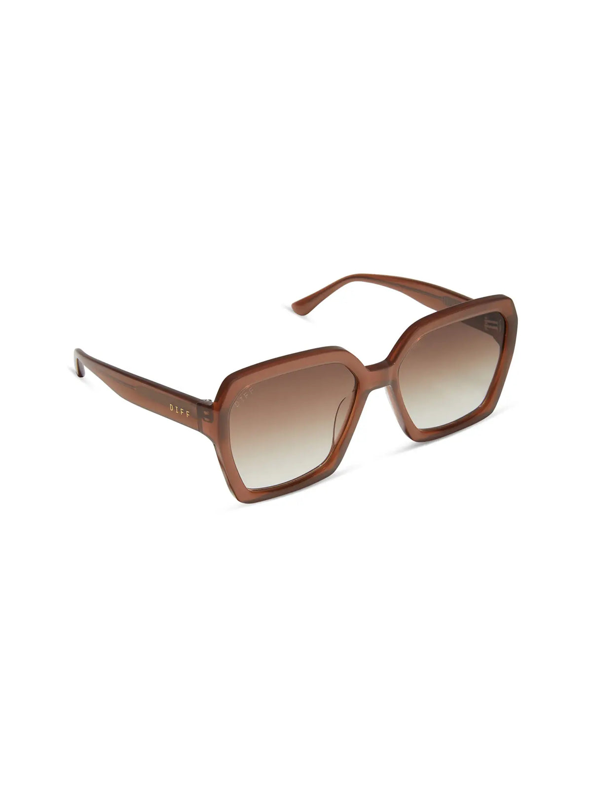 DIFF Eyewear Sloane Sunglasses in Macchiato and Brown Gradient