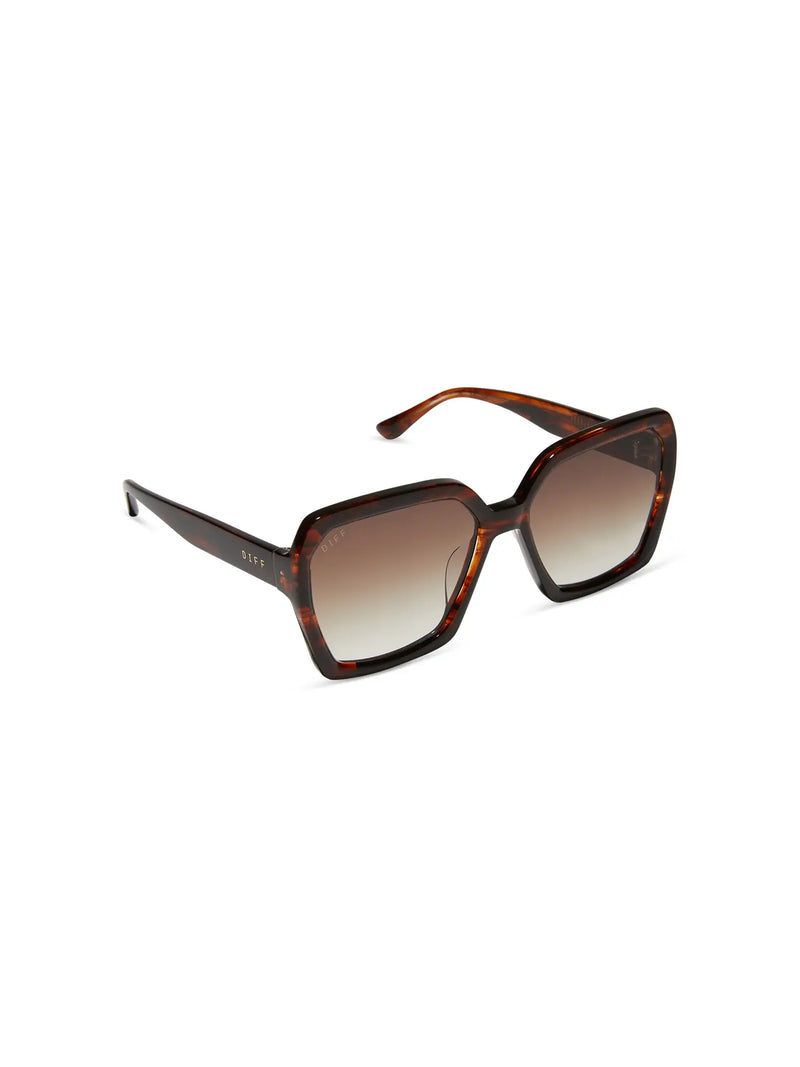 DIFF Eyewear Sloane Sunglasses: Sequoia Tortoise & Brown Gradient