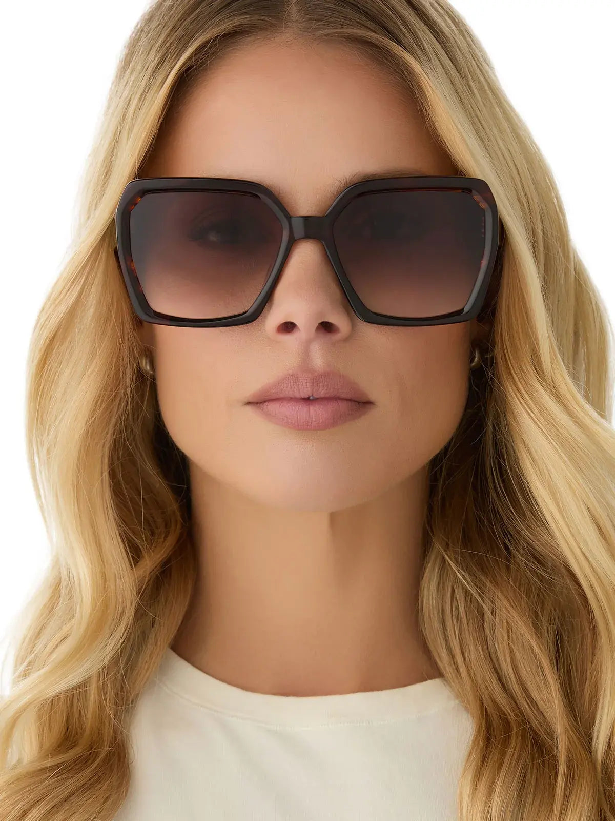 DIFF Eyewear Sloane Sunglasses: Sequoia Tortoise & Brown Gradient