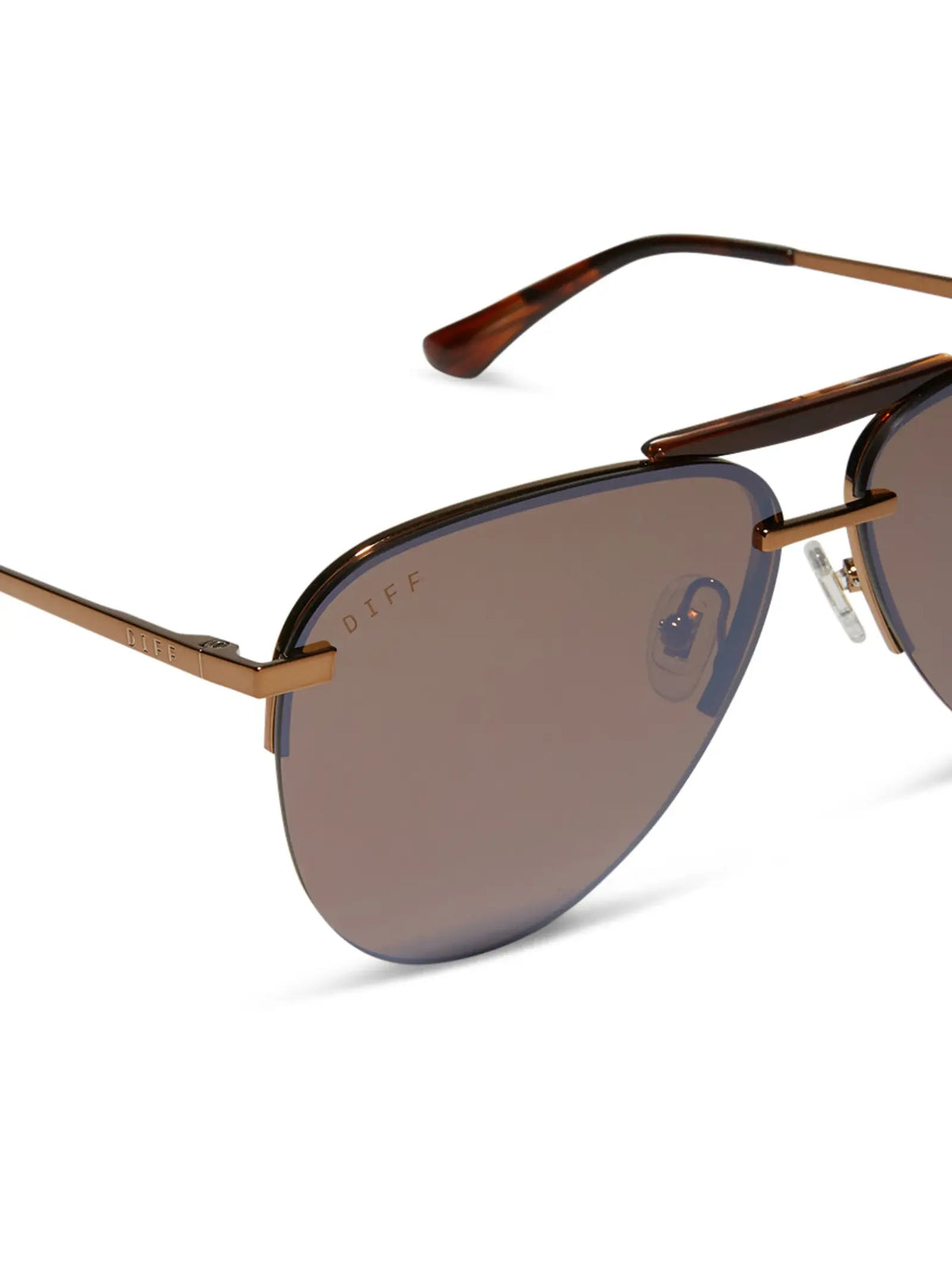 DIFF Eyewear Tahoe Sunglasses: Sequoia Tortoise & Brown Gold Flash