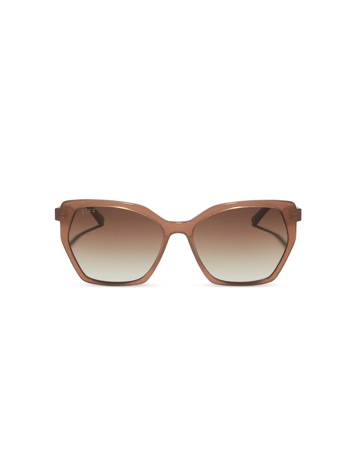 DIFF Eyewear Vera Sunglasses: Macchiato & Brown Gradient Polarized