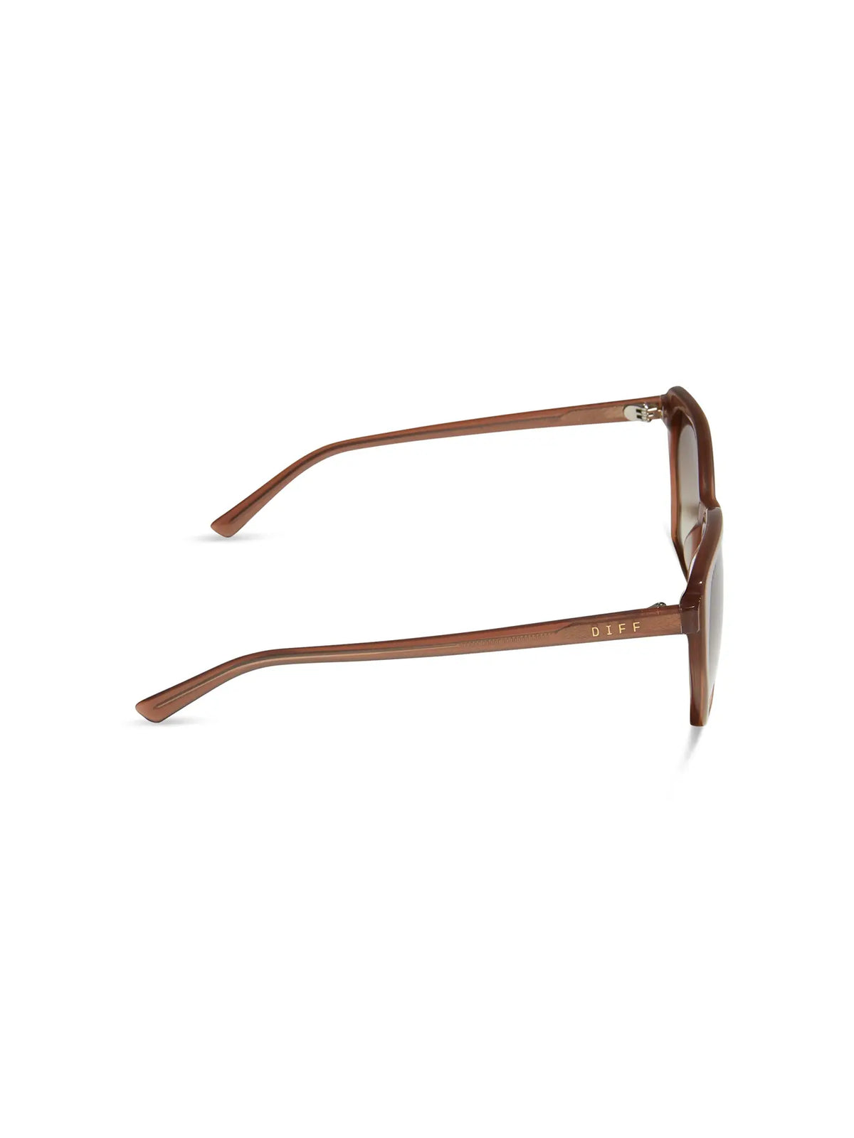 DIFF Eyewear Vera Sunglasses: Macchiato & Brown Gradient Polarized