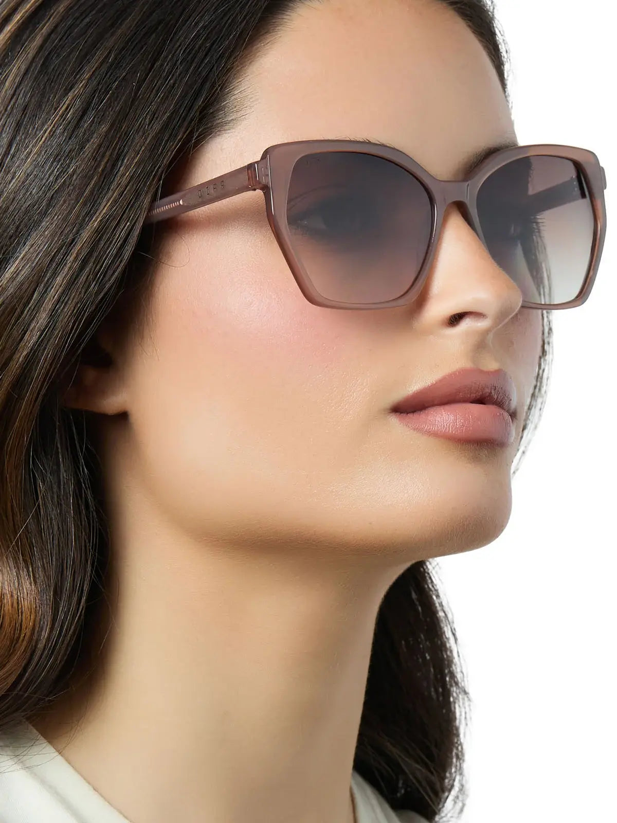 DIFF Eyewear Vera Sunglasses: Macchiato & Brown Gradient Polarized