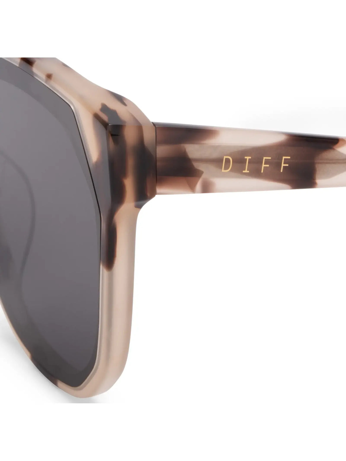 DIFF Eyewear Gia Sunglasses: Cream Tortoise & Grey