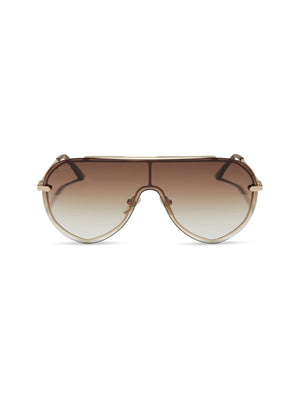 DIFF Eyewear Imani Sunglasses in Gold Brown Gradient