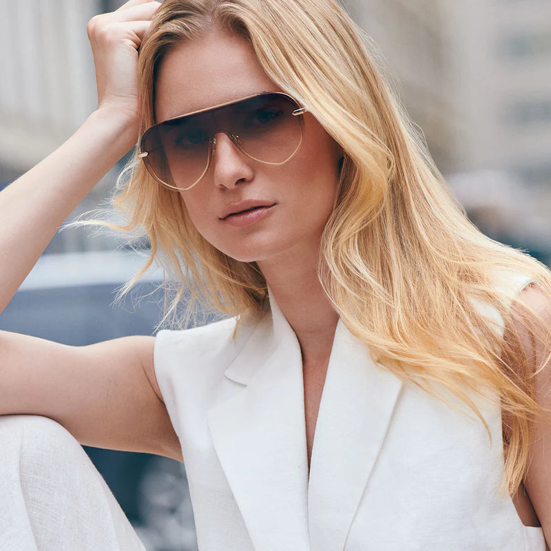 DIFF Eyewear Imani Sunglasses in Gold Brown Gradient