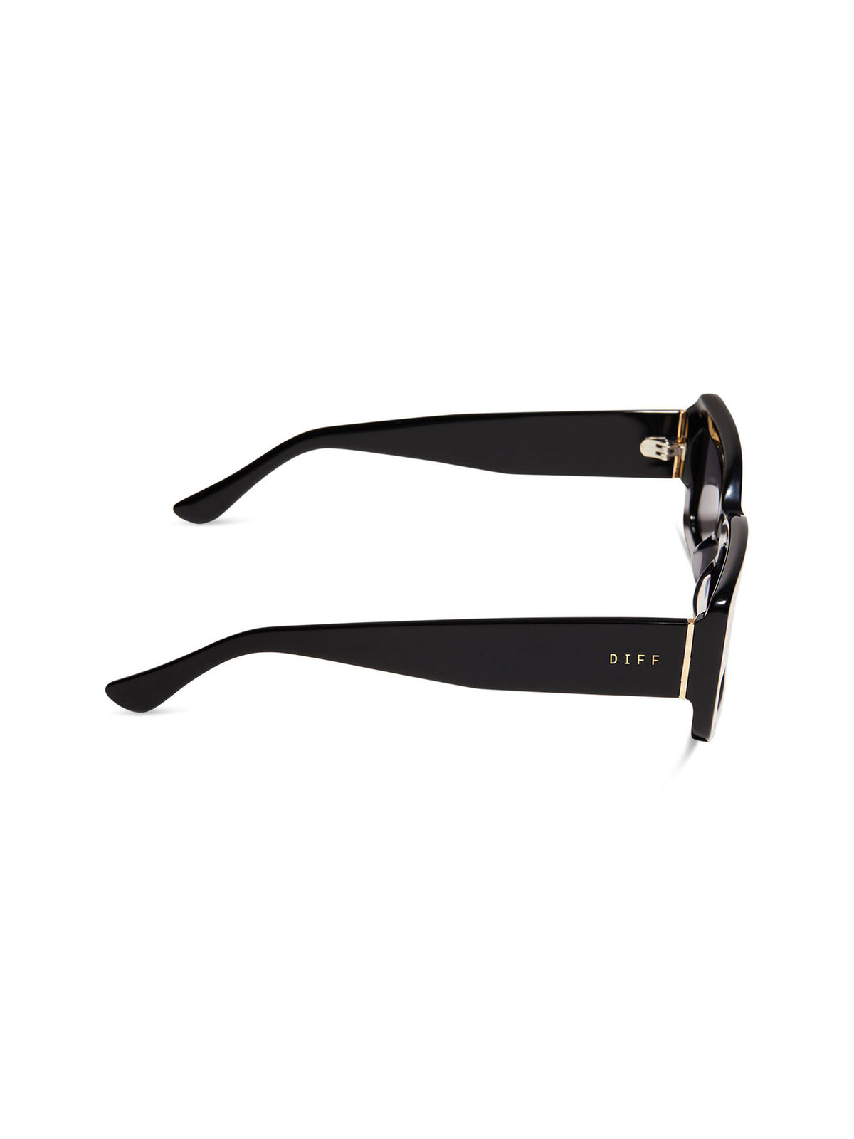 DIFF Eyewear Indy Sunglasses in Black Grey Polarized