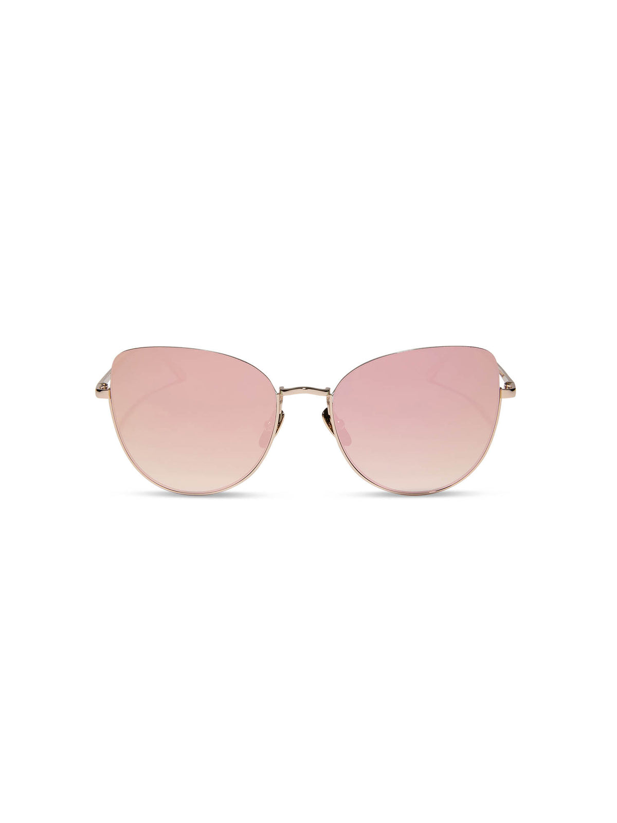 DIFF Eyewear Kinsley Sunglasses: Champagne & Taupe Mirror