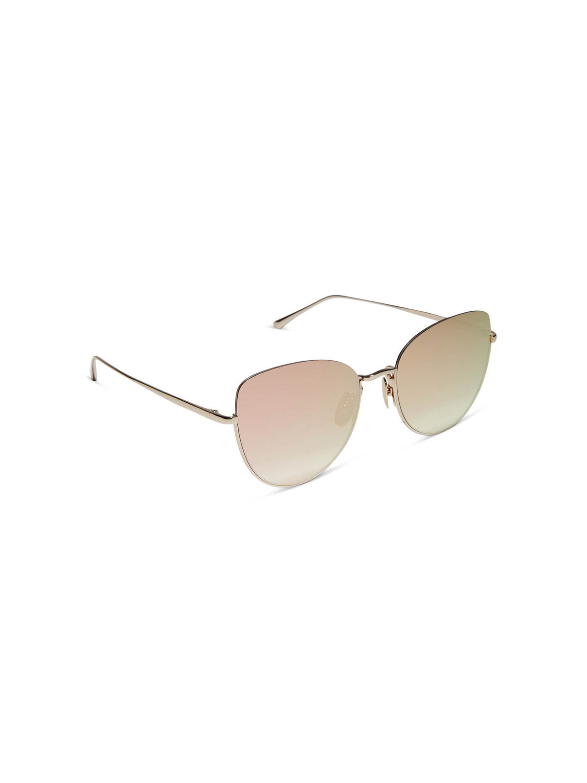 DIFF Eyewear Kinsley Sunglasses: Champagne & Taupe Mirror