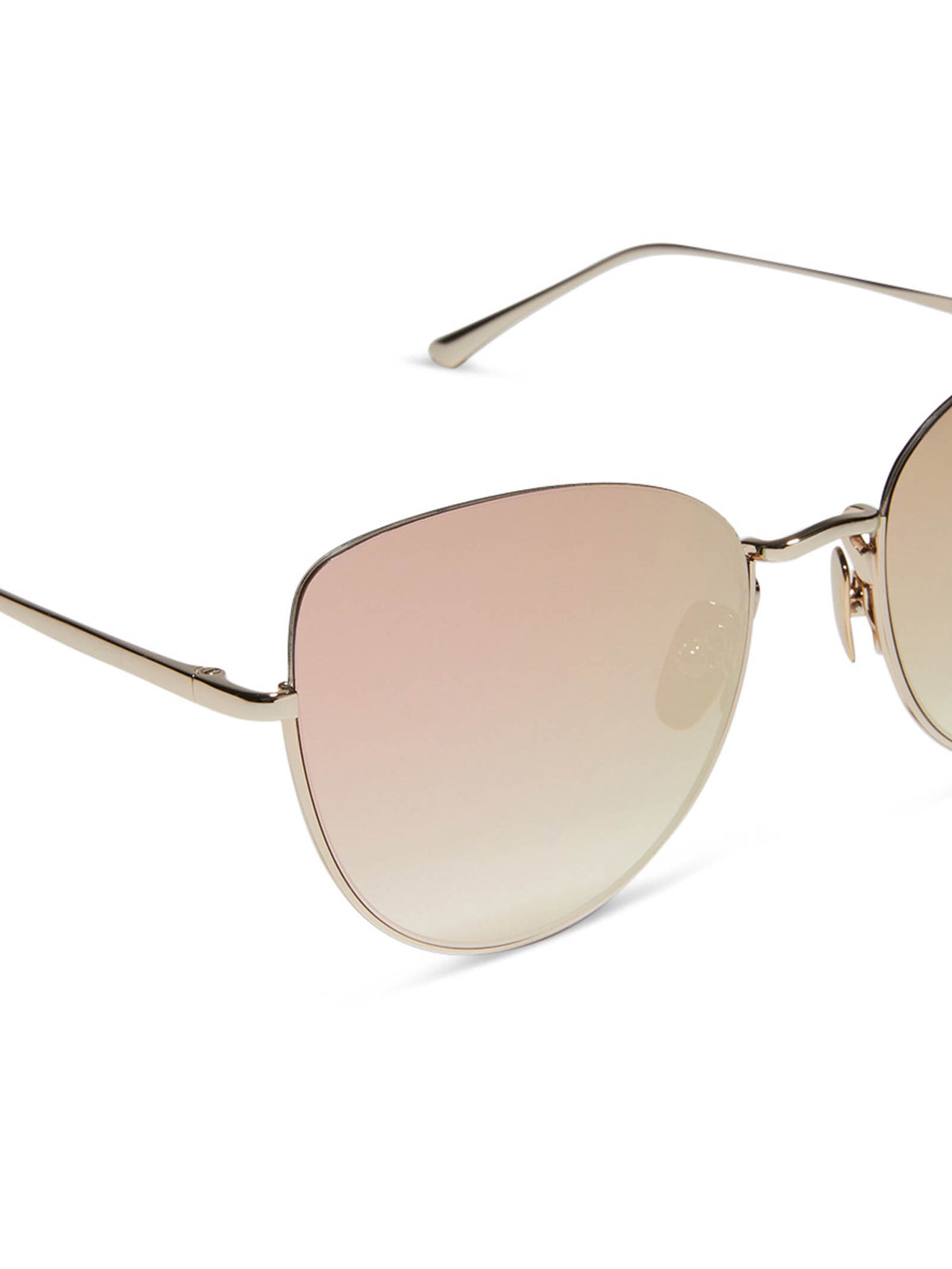 DIFF Eyewear Kinsley Sunglasses: Champagne & Taupe Mirror