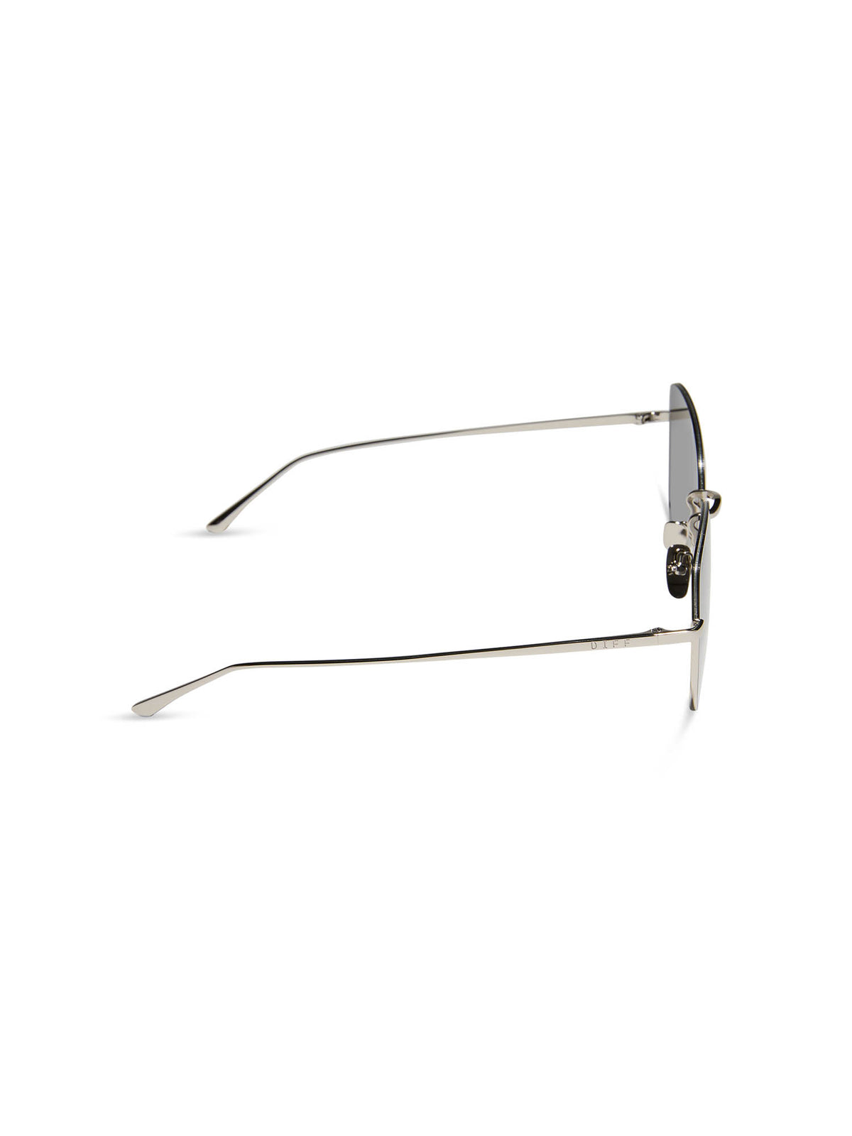 DIFF Eyewear Kinsley Sunglasses: Silver & Silver Mirror Polarized