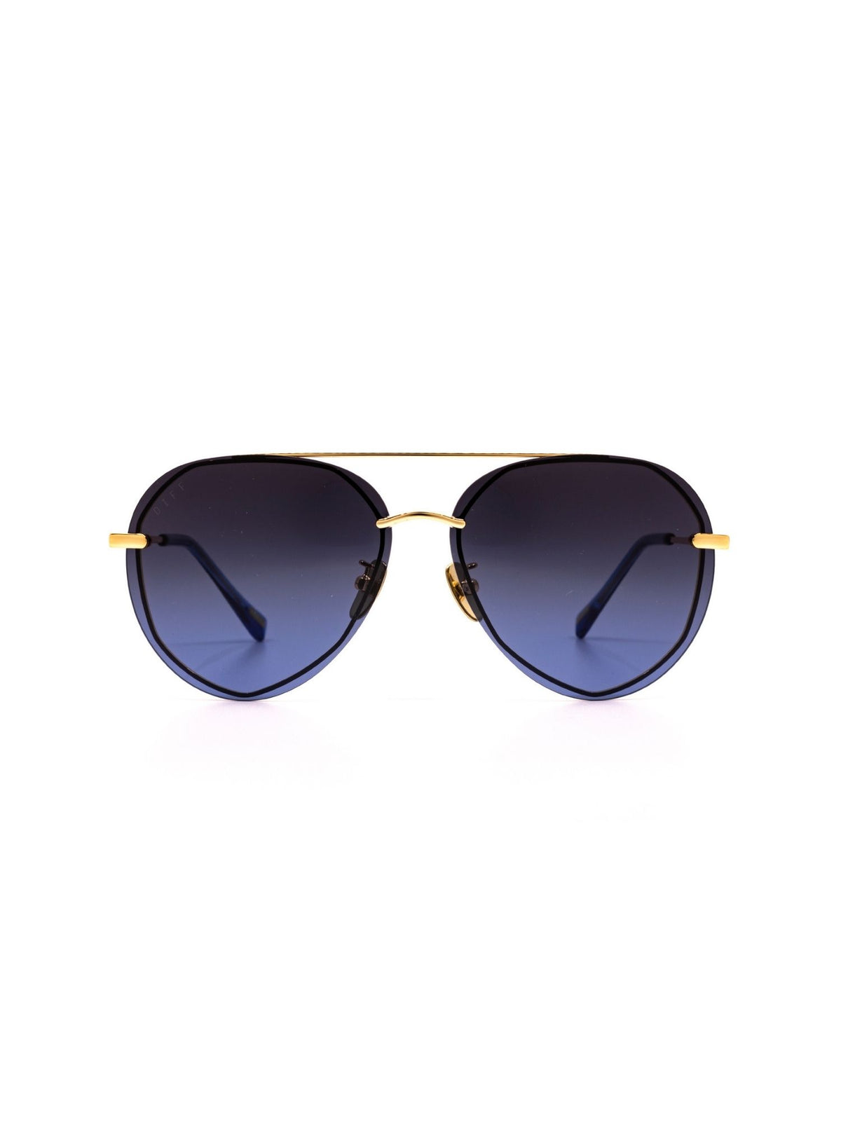DIFF Eyewear Lenox Sunglasses- Gold Blue Gradient Polarized