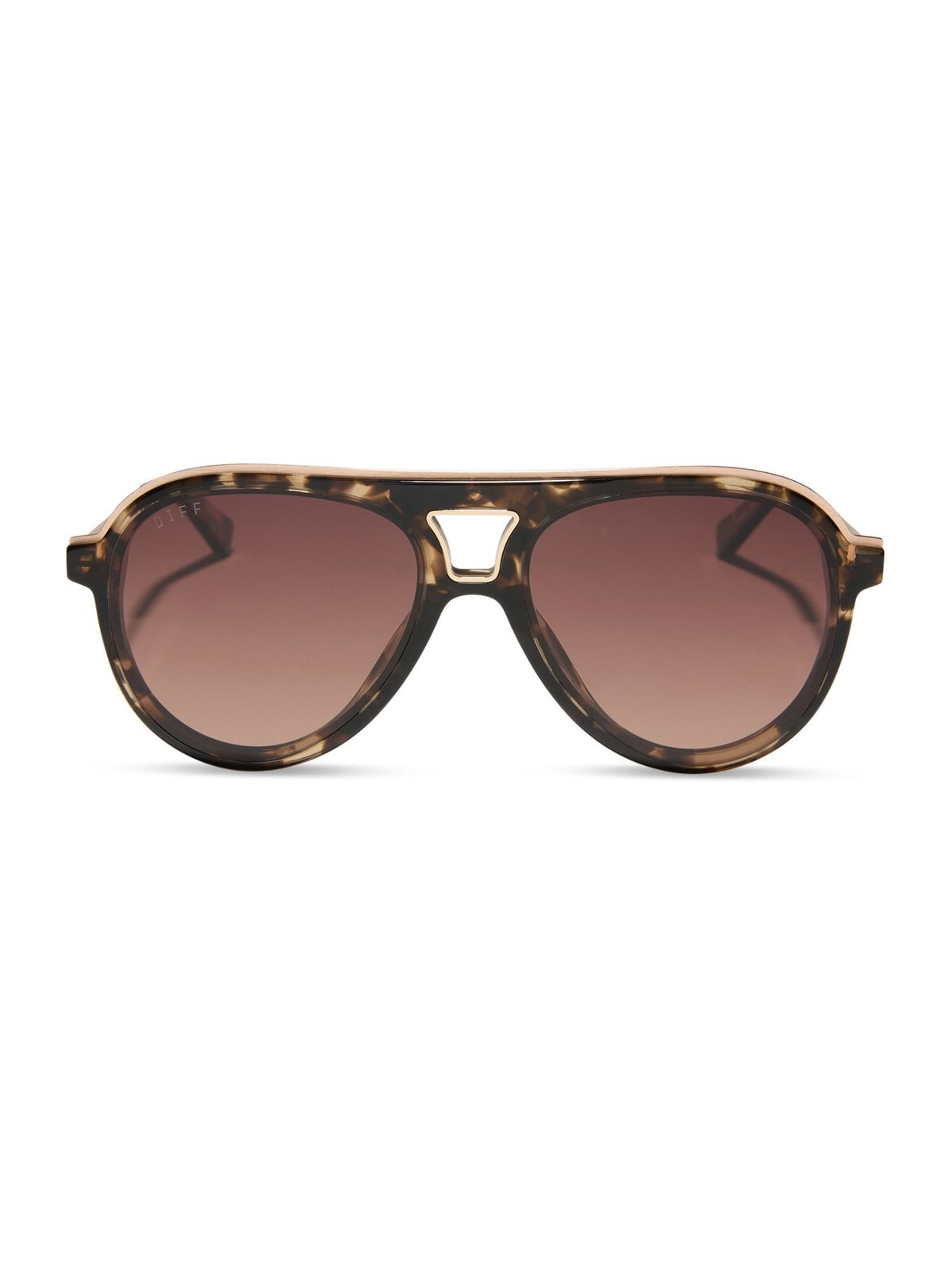 DIFF Eyewear Tosca III Sunglasses- Espresso Tortoise Brown Gradient Polarized