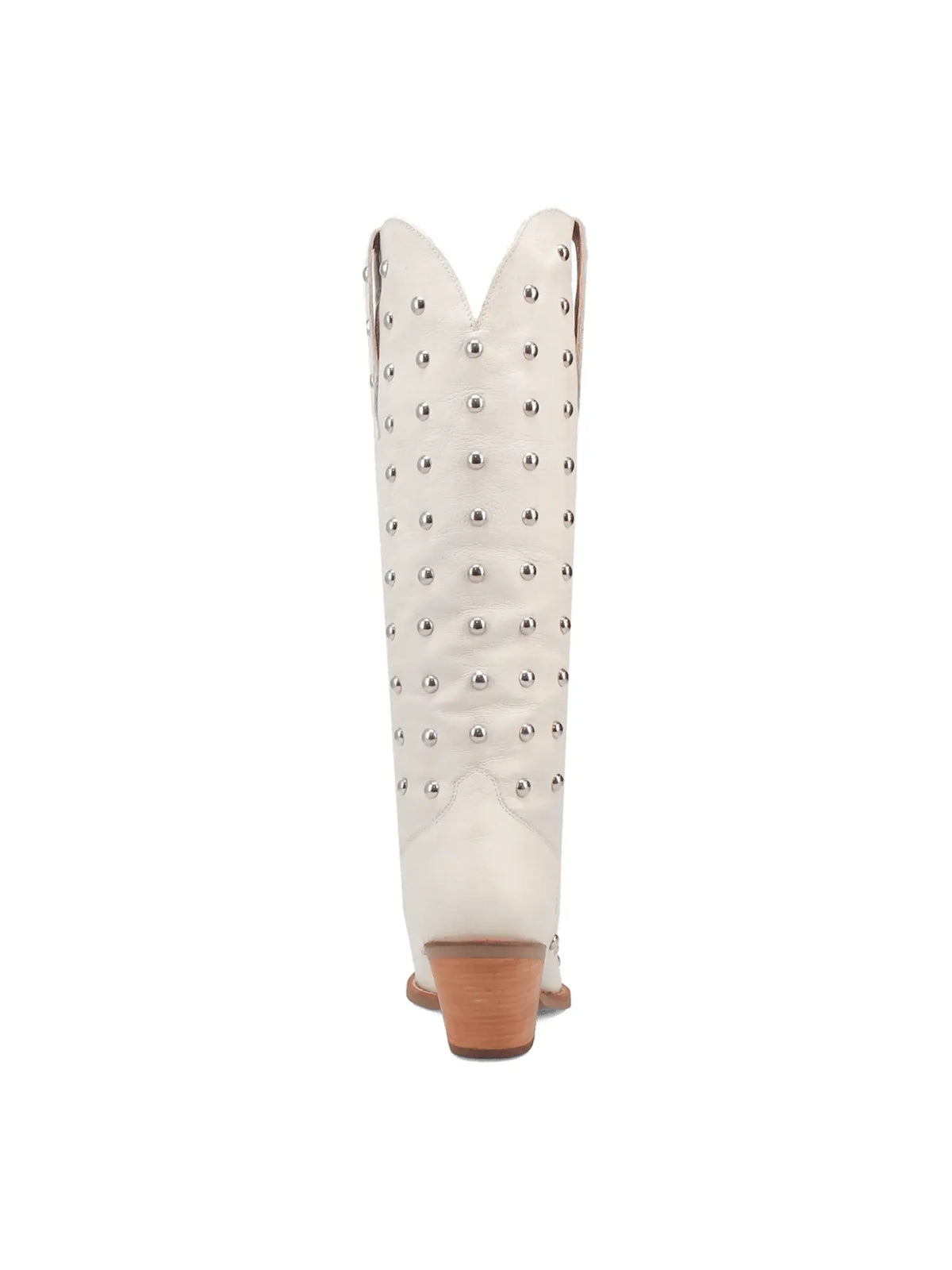 Dingo1969 Broadway Bunny Tall White Leather Stud Boot for Tennessee Vols Game Day