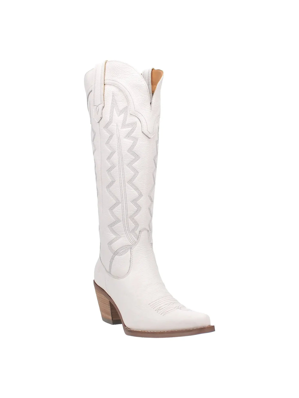 Dingo1969 High Cotton Tall White Leather Western Boot for Tennessee Vols Game Day