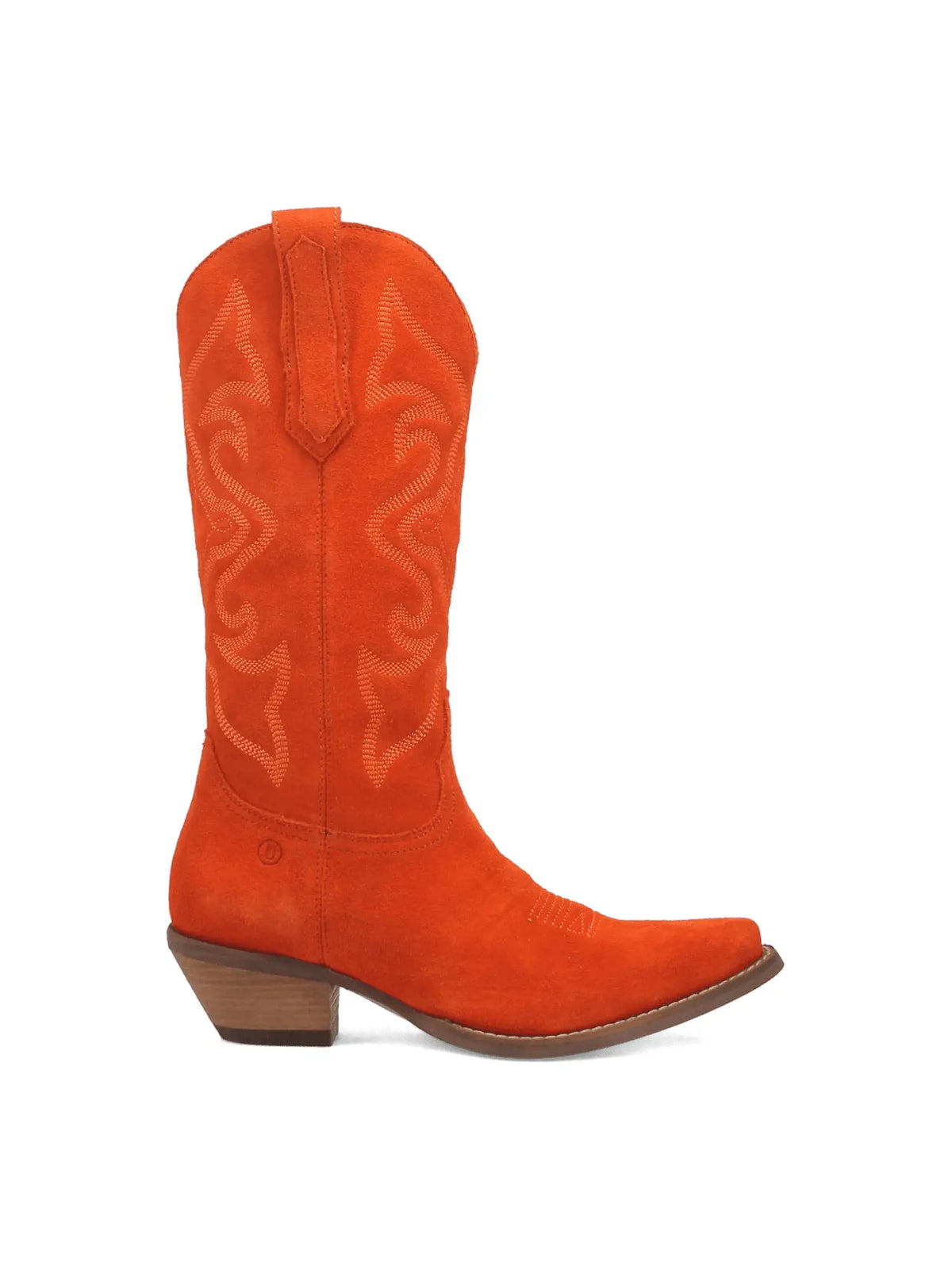 Dingo1969 Out West Orange Suede Leather Western Boot for Tennessee Vols Game Day