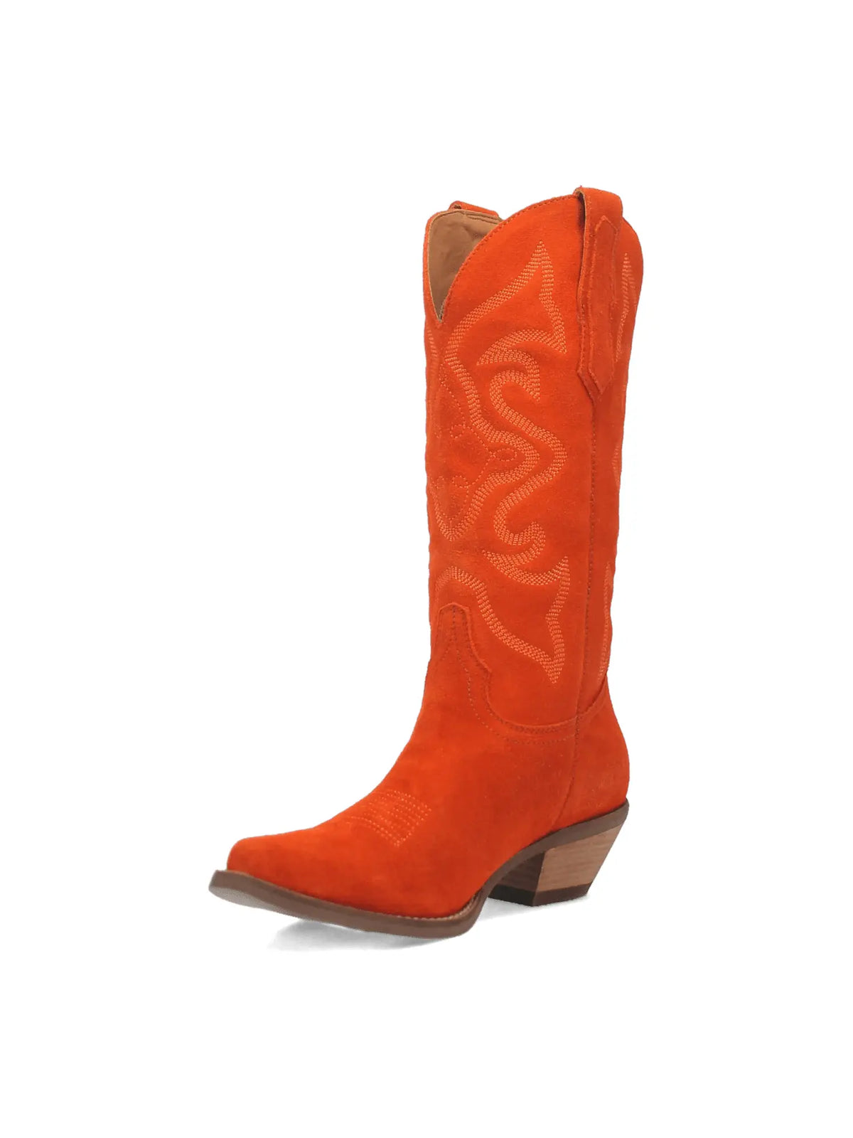 Dingo1969 Out West Orange Suede Leather Western Boot for Tennessee Vols Game Day