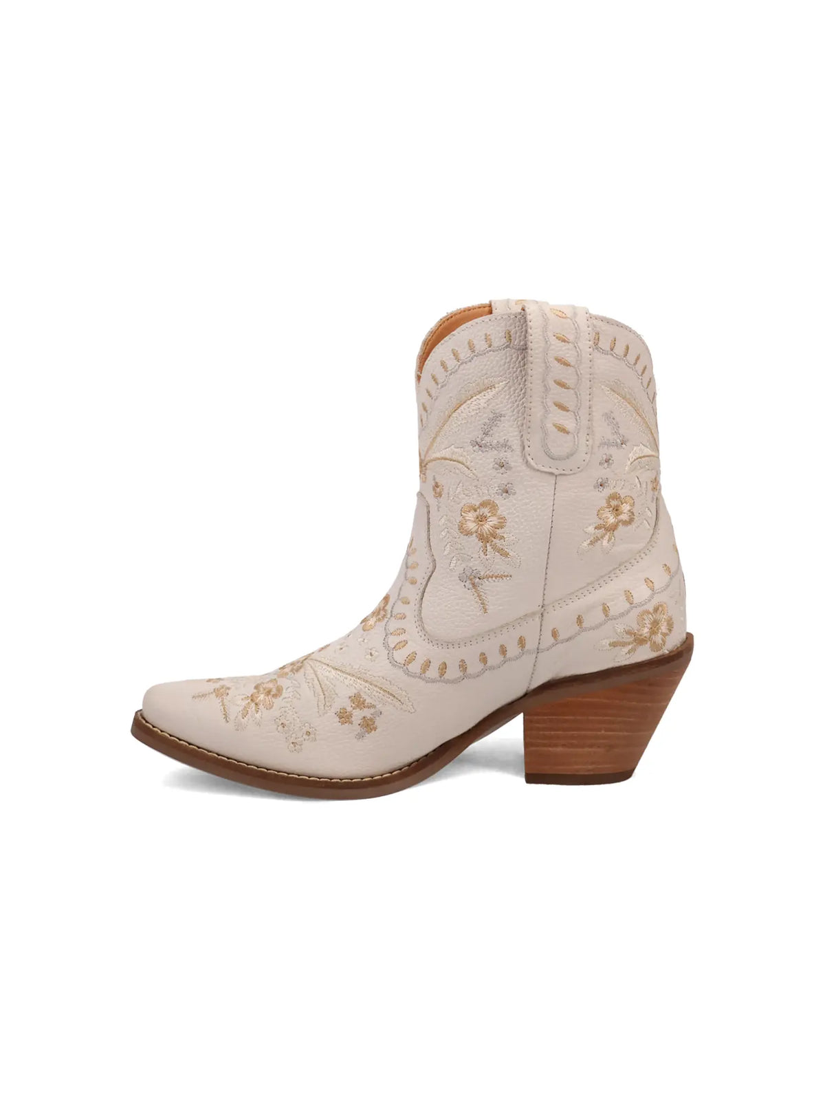 Dingo1969 Primrose Embroidered White Leather Booties for Tennessee Vols Game Day