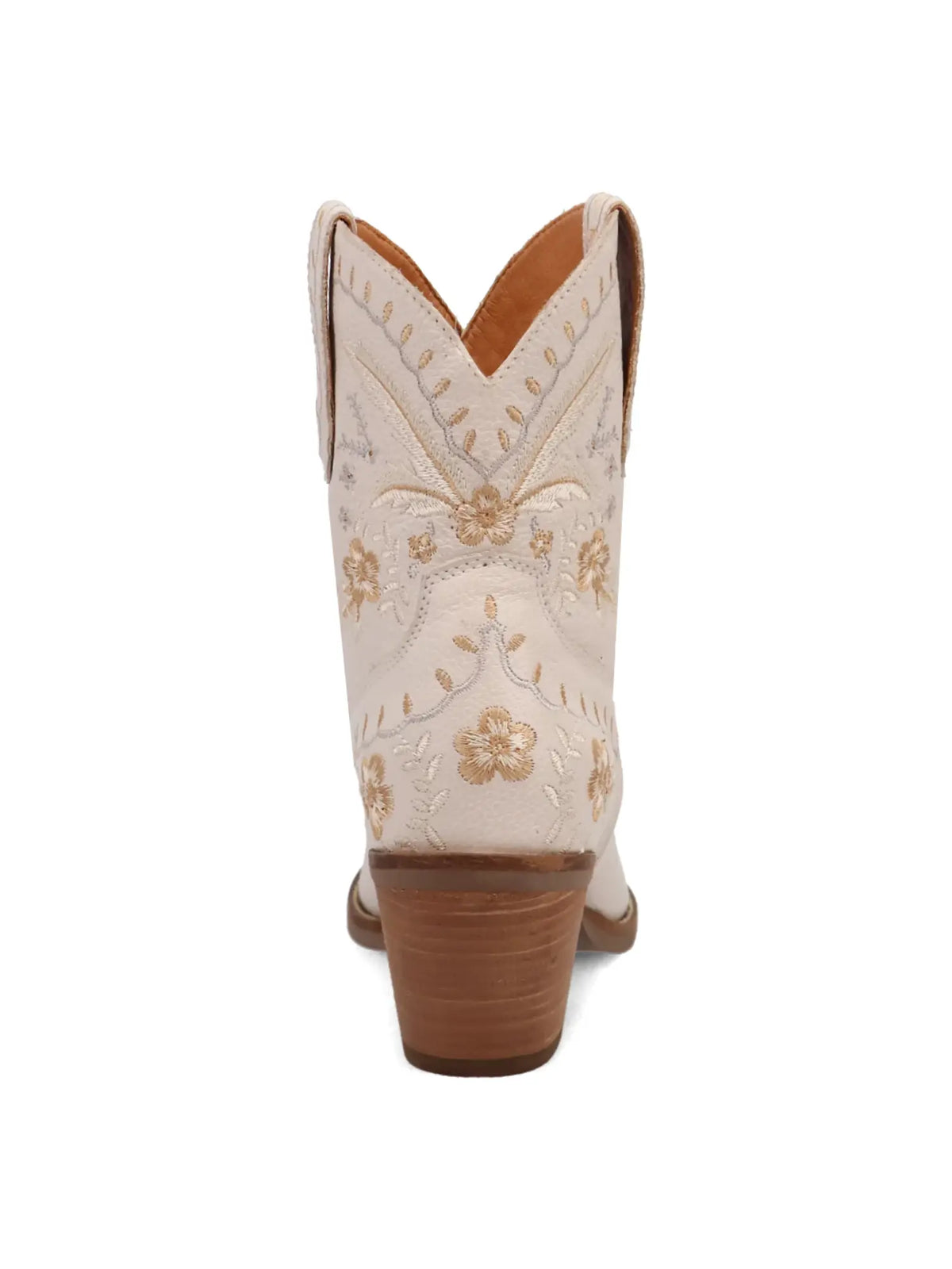 Dingo1969 Primrose Embroidered White Leather Booties for Tennessee Vols Game Day