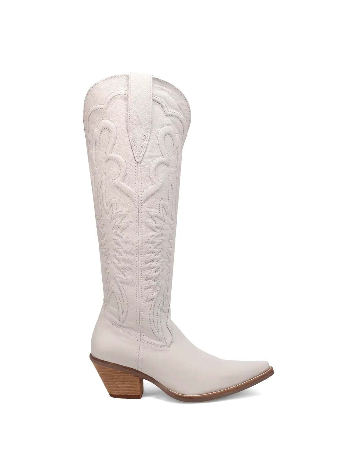 Dingo1969 Raisin Kane Tall White Embossed Leather Boot for Tennessee Vols Game Day