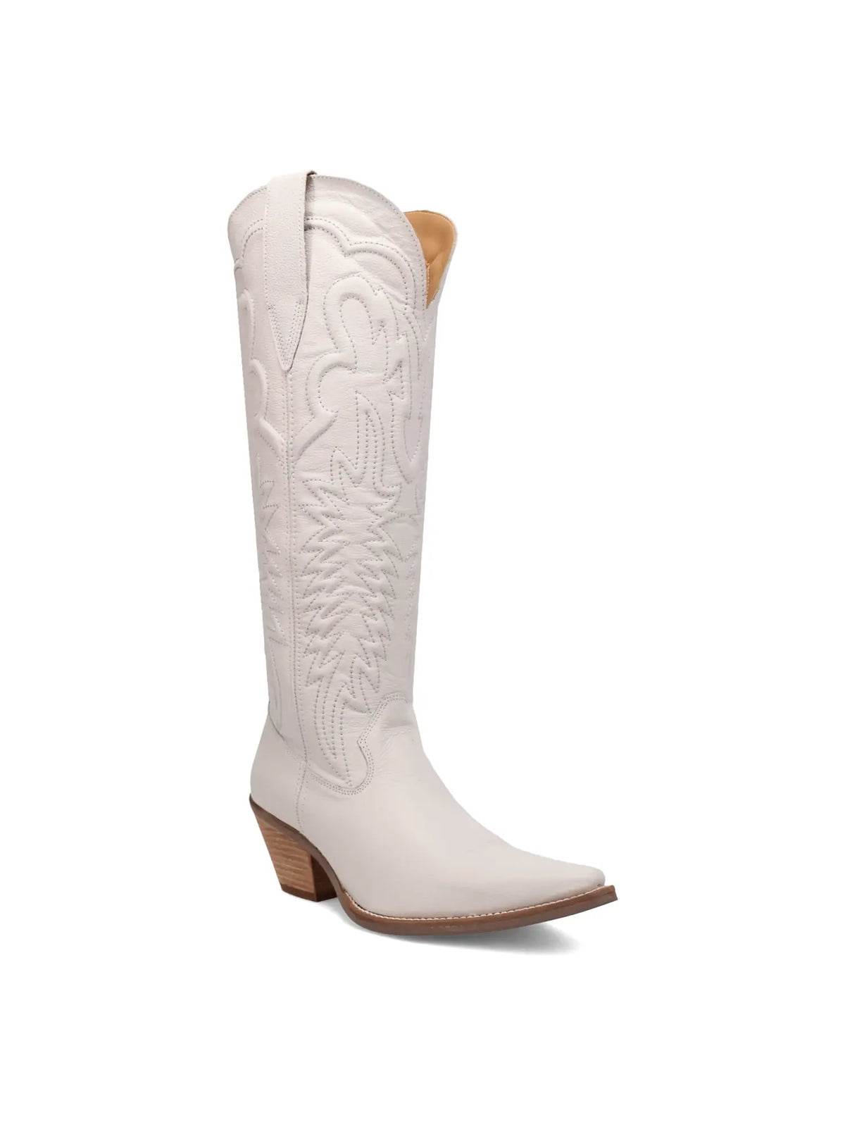 Dingo1969 Raisin Kane Tall White Embossed Leather Boot for Tennessee Vols Game Day