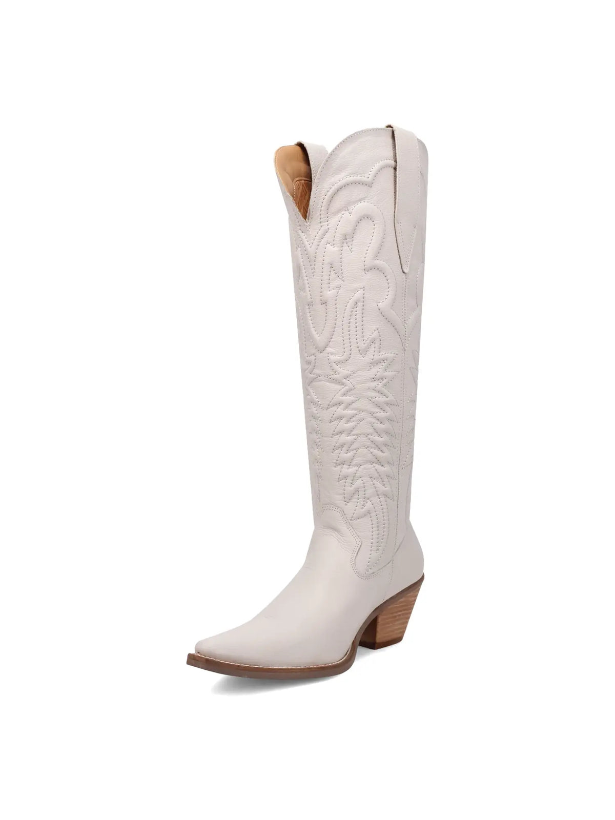 Dingo1969 Raisin Kane Tall White Embossed Leather Boot for Tennessee Vols Game Day