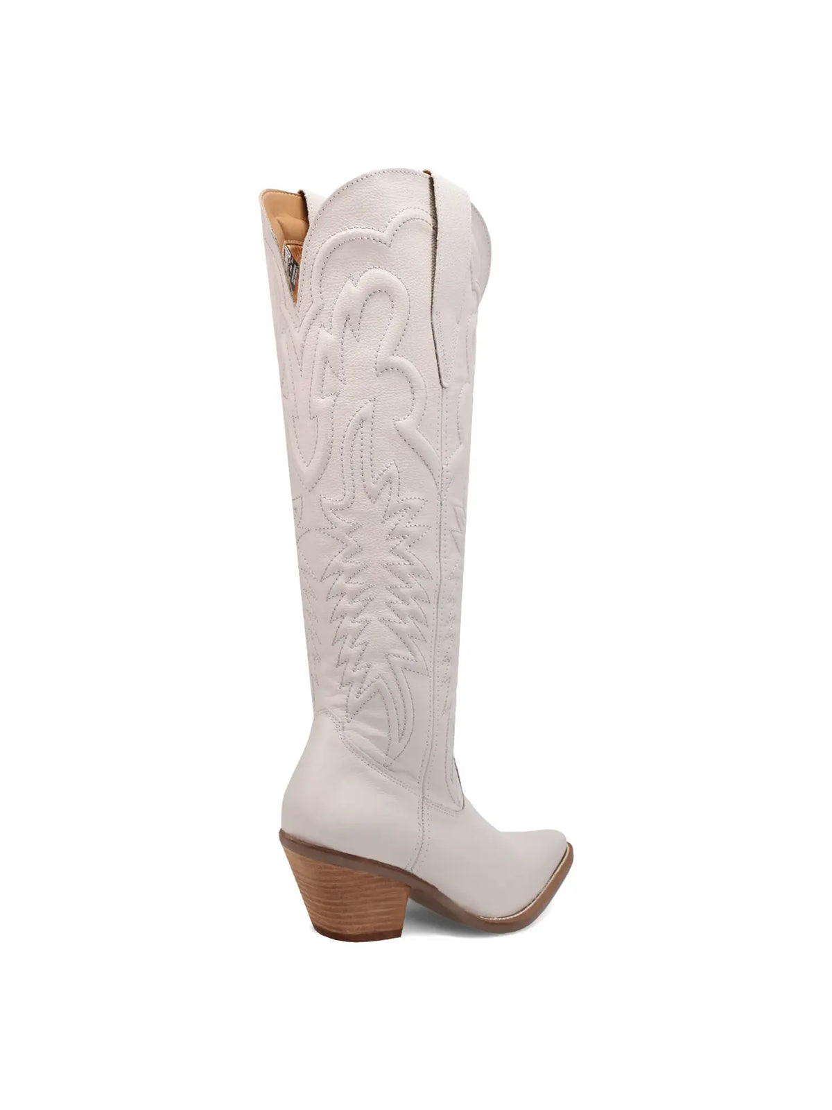 Dingo1969 Raisin Kane Tall White Embossed Leather Boot for Tennessee Vols Game Day