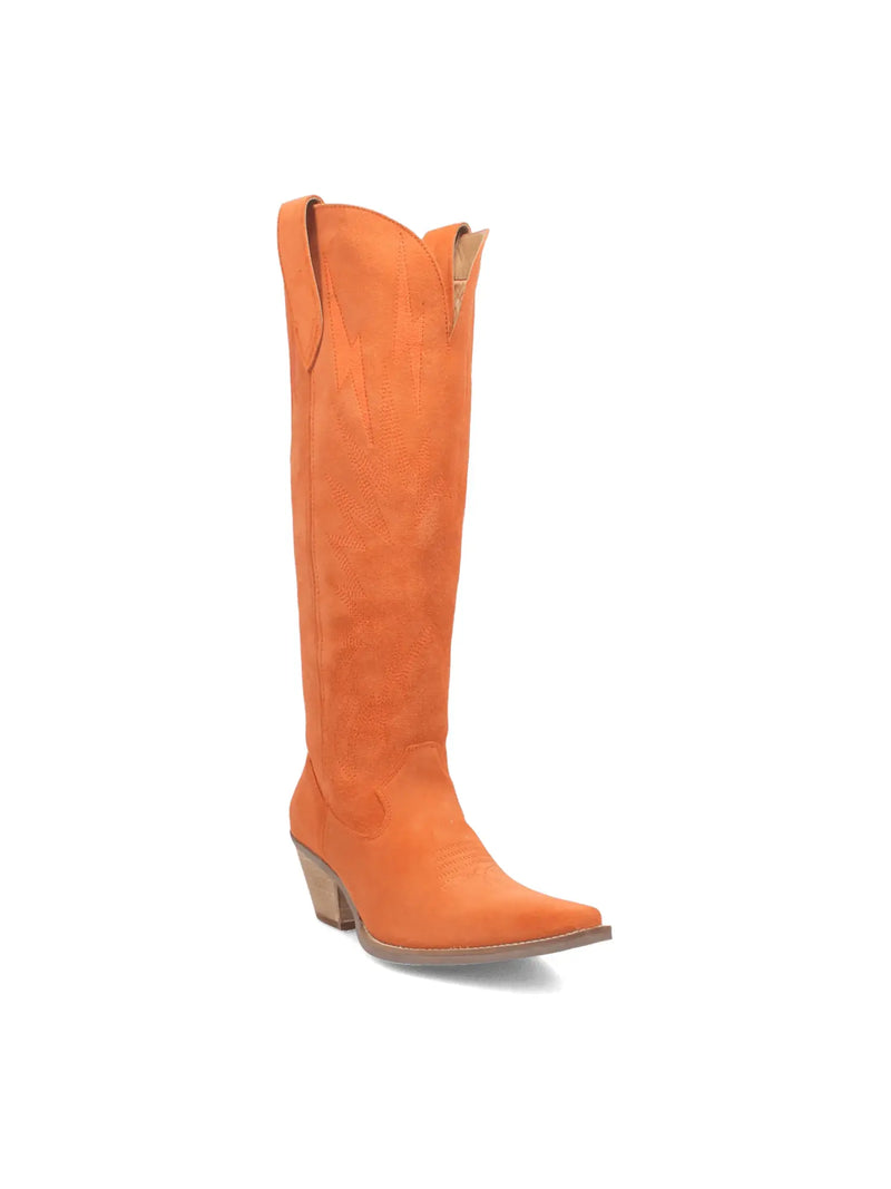 Dingo1969 Thunder Road Tall Orange Suede Leather Boot for Tennessee Vols Game Day