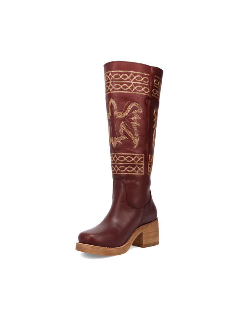 Dingo1969 Avalon Leather Western Boot in merlot 