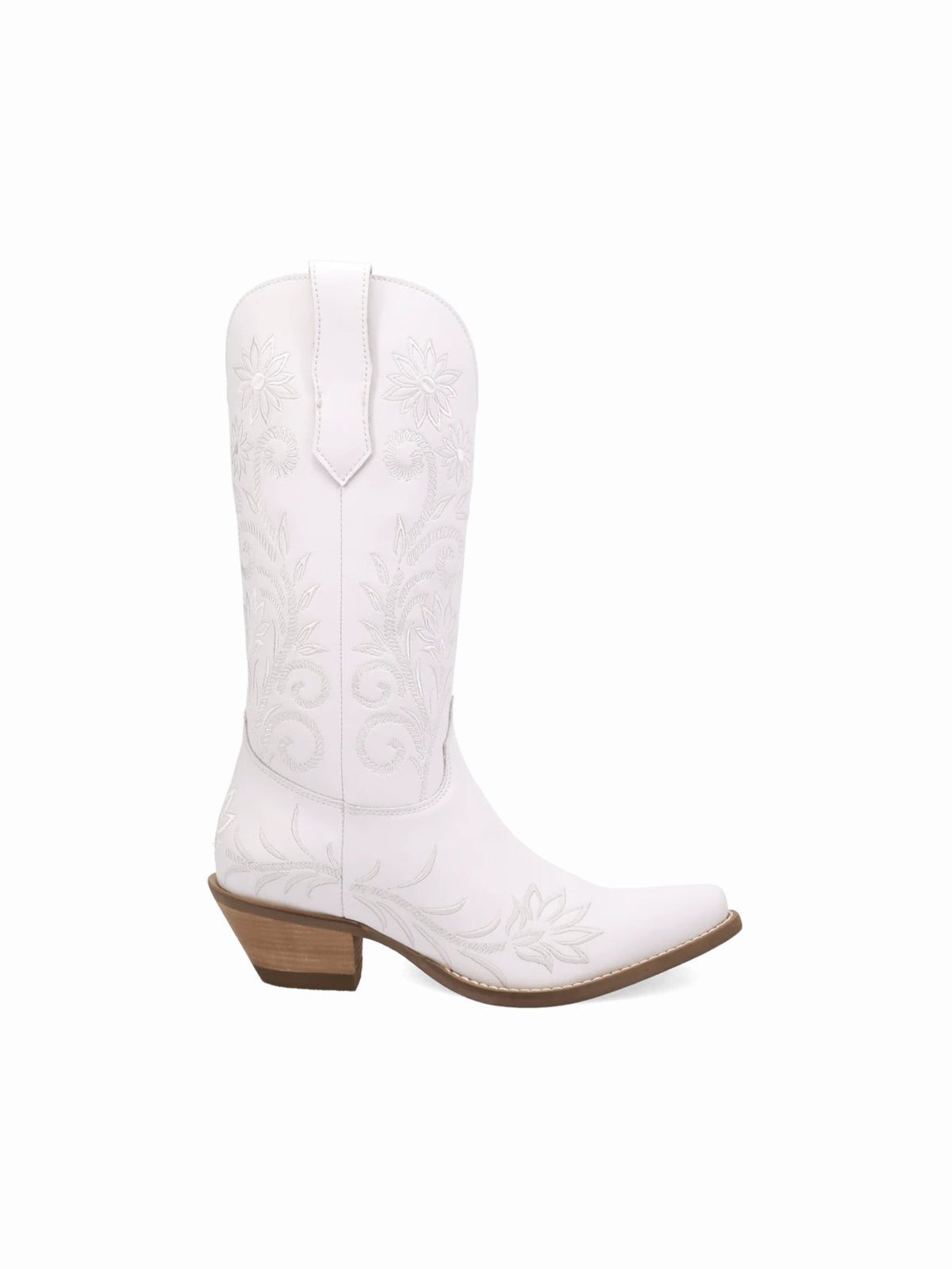 Dingo1969 Buttercup Leather Boot white