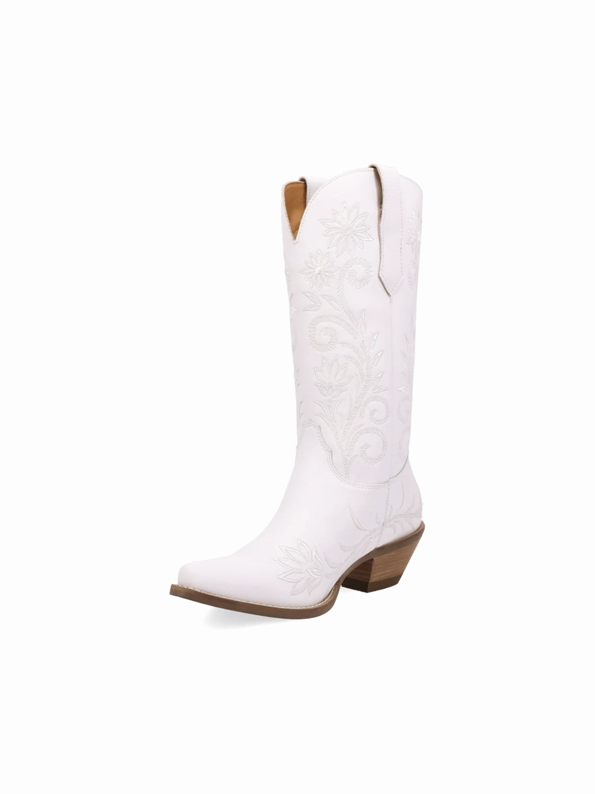 Dingo1969 Buttercup Leather Boot white