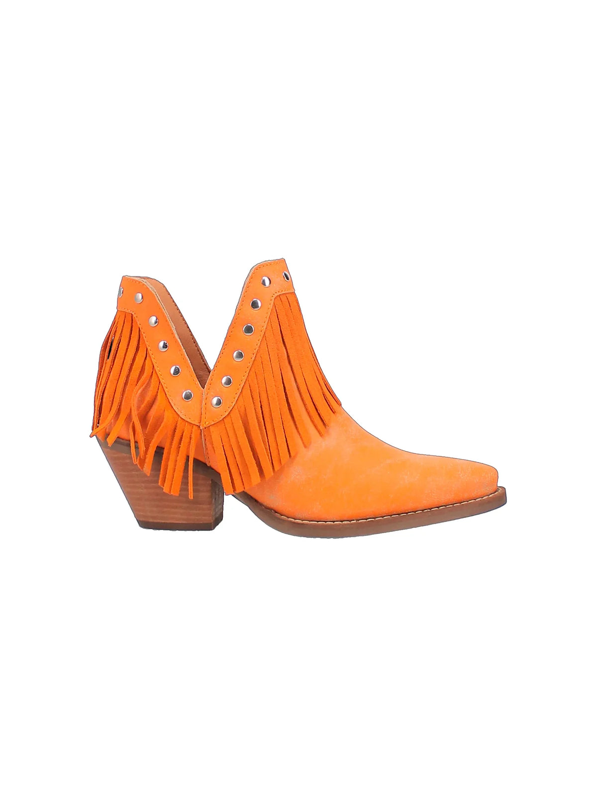Dingo1969 Fine N' Dandy Orange Fringe Bootie