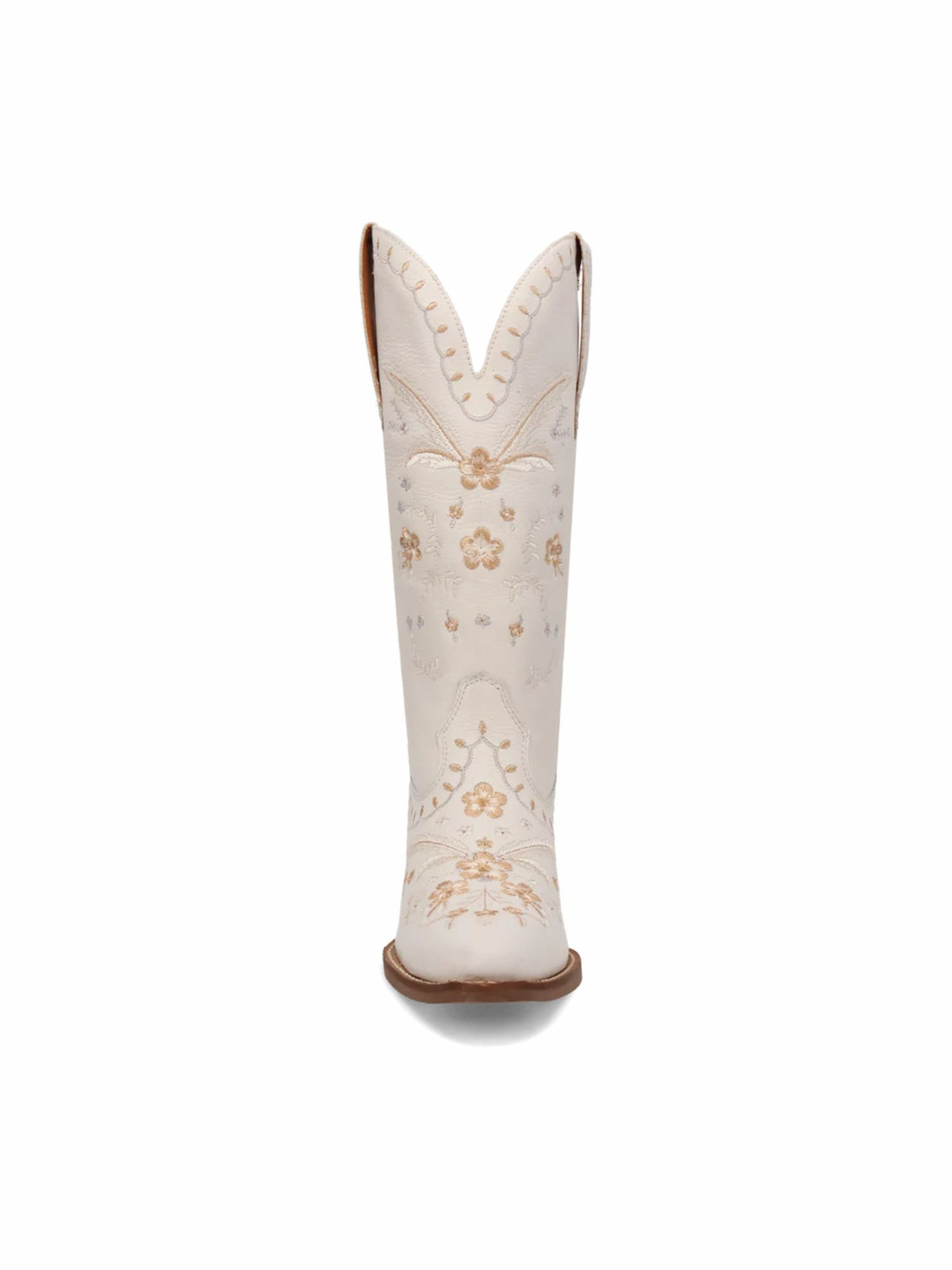 Dingo1969 Full Bloom Leather Boot white