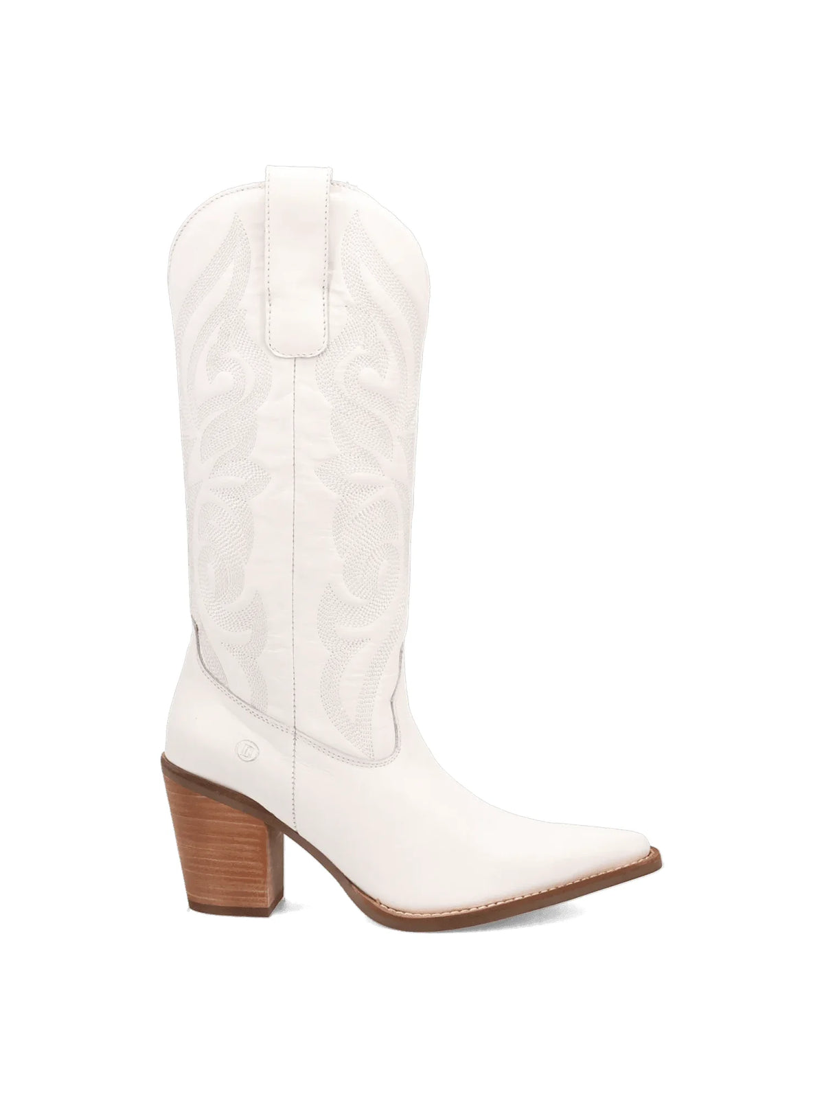 Dingo1969 Hensley Tall Western Boot White Leather