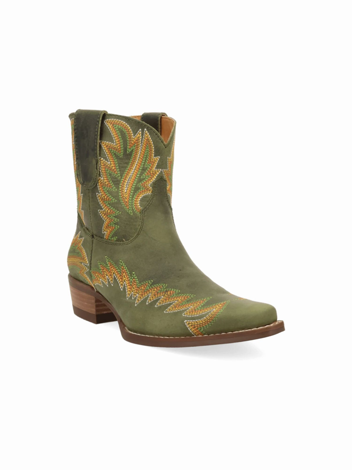 Dingo1969 Laurel Western Bootie olive