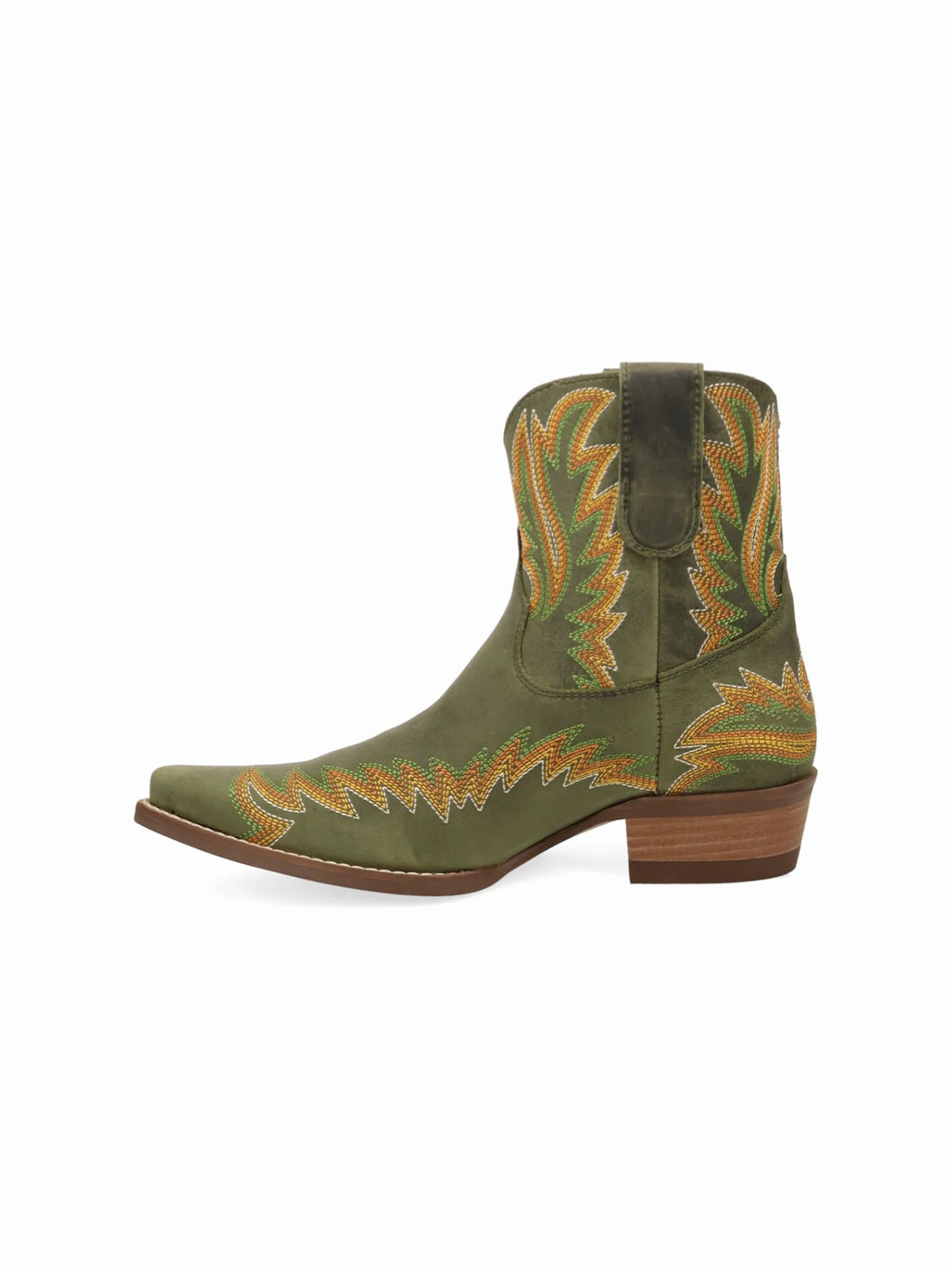 Dingo1969 Laurel Western Bootie olive