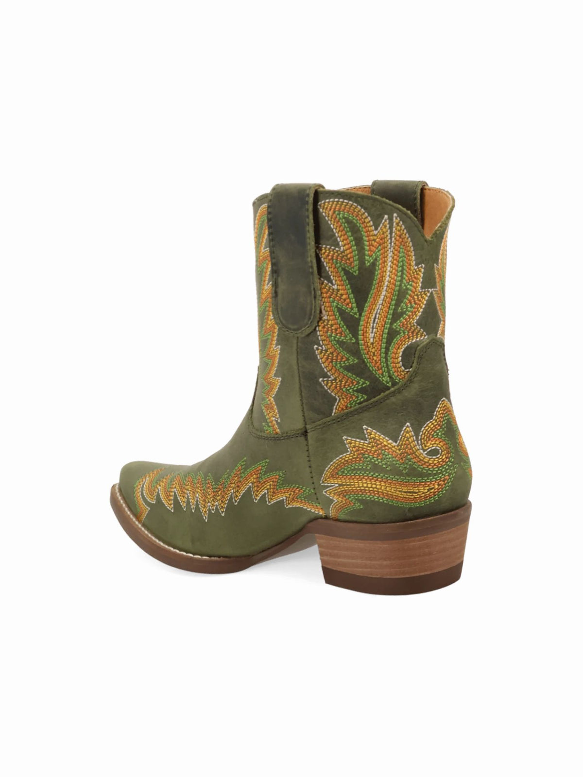 Dingo1969 Laurel Western Bootie olive