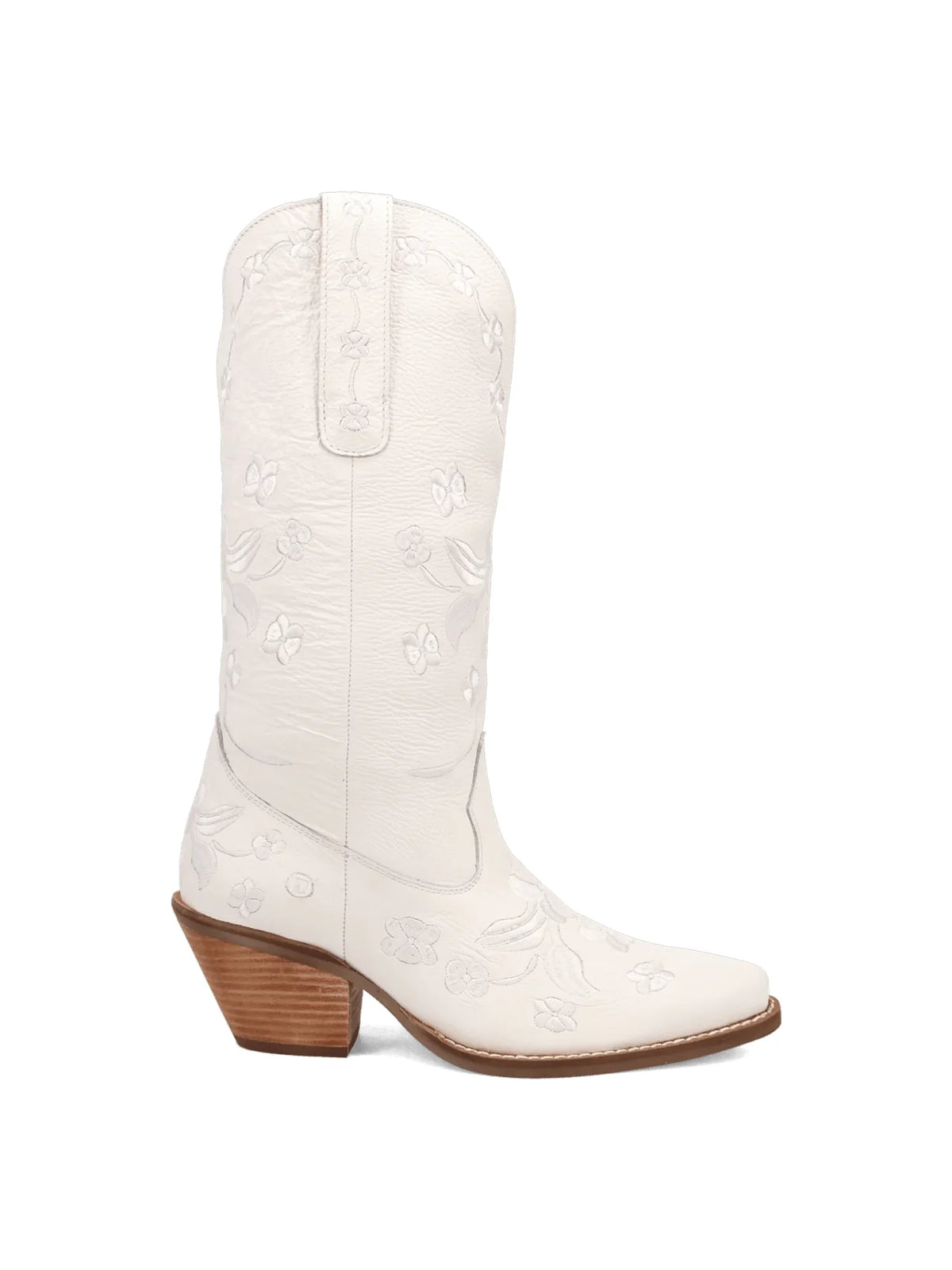 Dingo1969 Love Bug Tall White Leather Boot