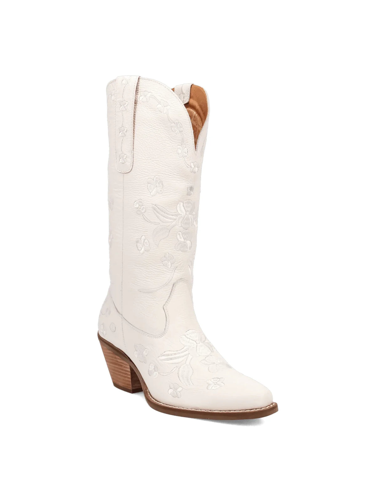 Dingo1969 Love Bug Tall White Leather Boot
