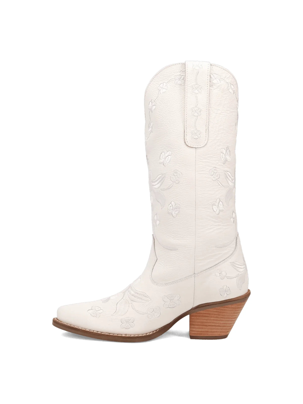 Dingo1969 Love Bug Tall White Leather Boot