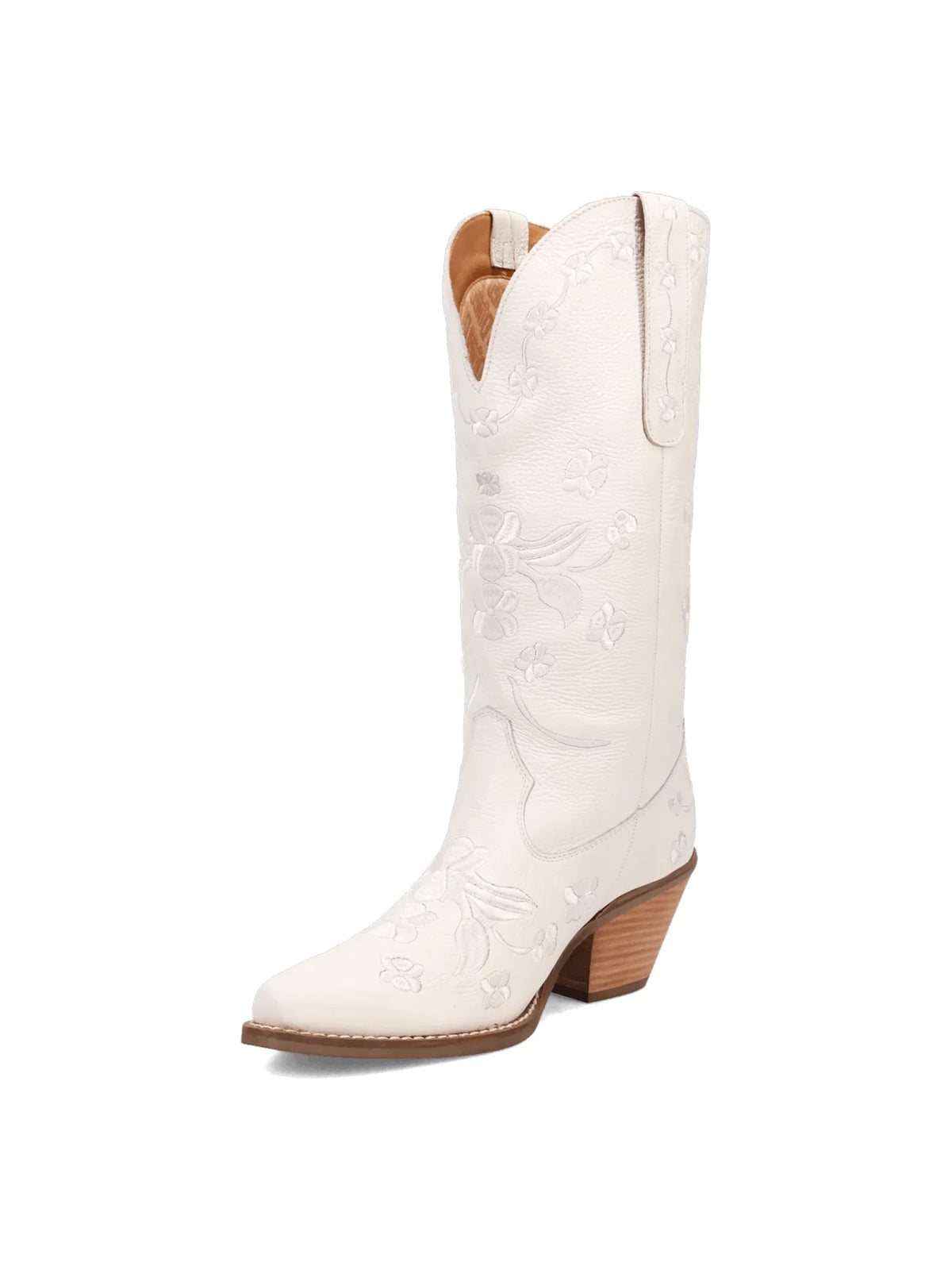 Dingo1969 Love Bug Tall White Leather Boot