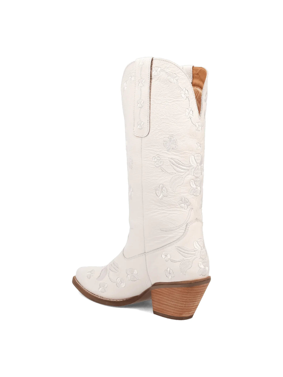 Dingo1969 Love Bug Tall White Leather Boot