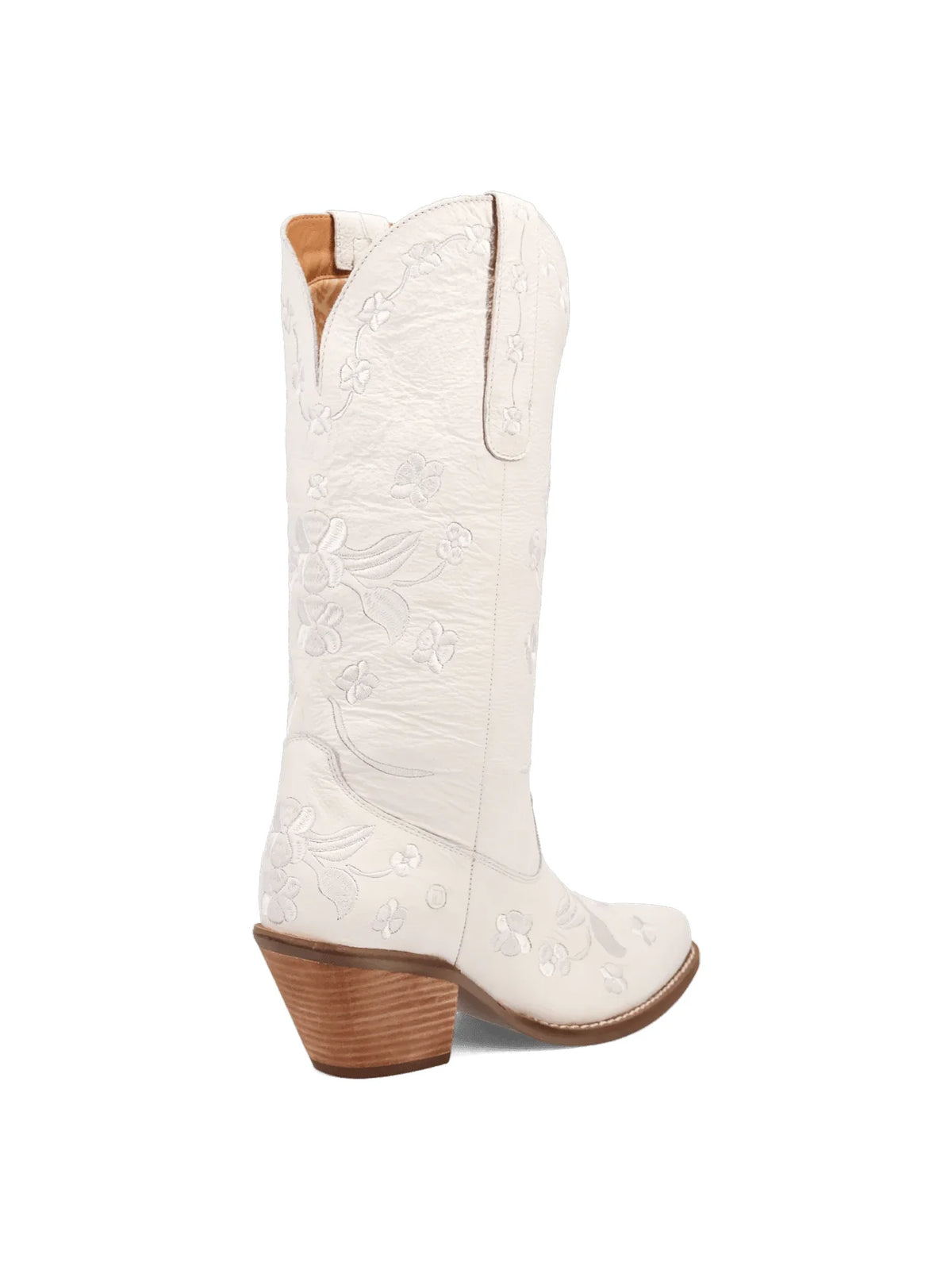 Dingo1969 Love Bug Tall White Leather Boot