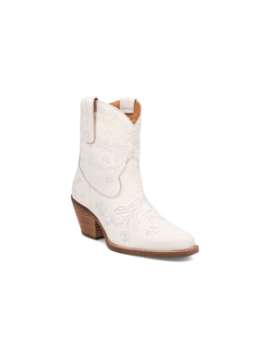 Dingo1969 Sweetheart Floral Bootie in white 