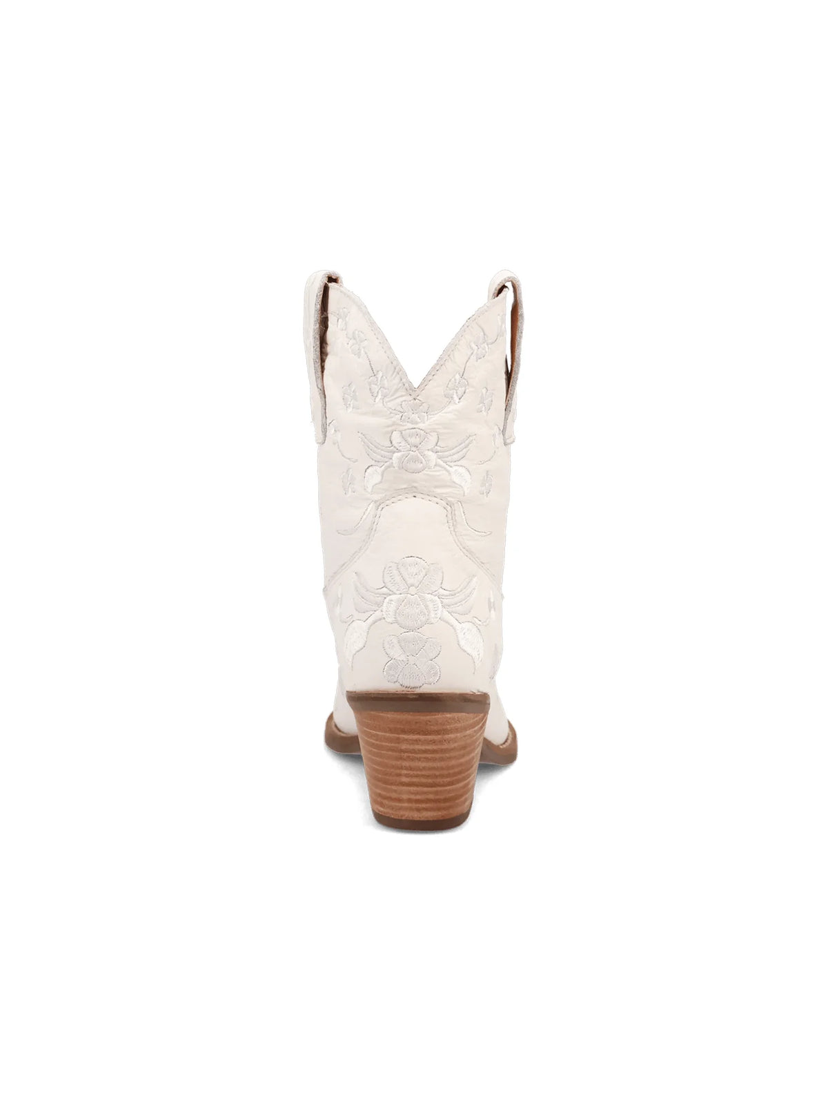 Ding1969 Sweetheart Floral Bootie White Leather