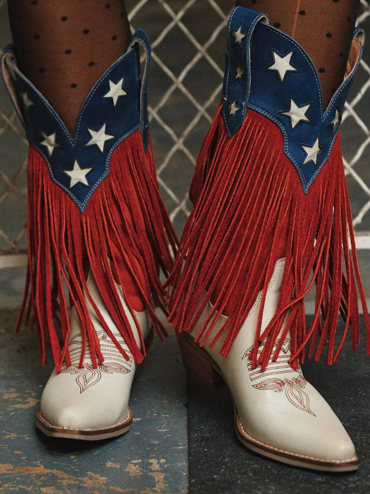 Dingo1969 Wild N' Free Fringe Leather Boot multi color