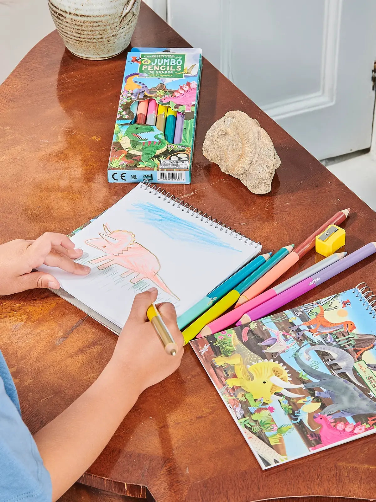 Dinosaur Square Sketchbook Notepad for Kids